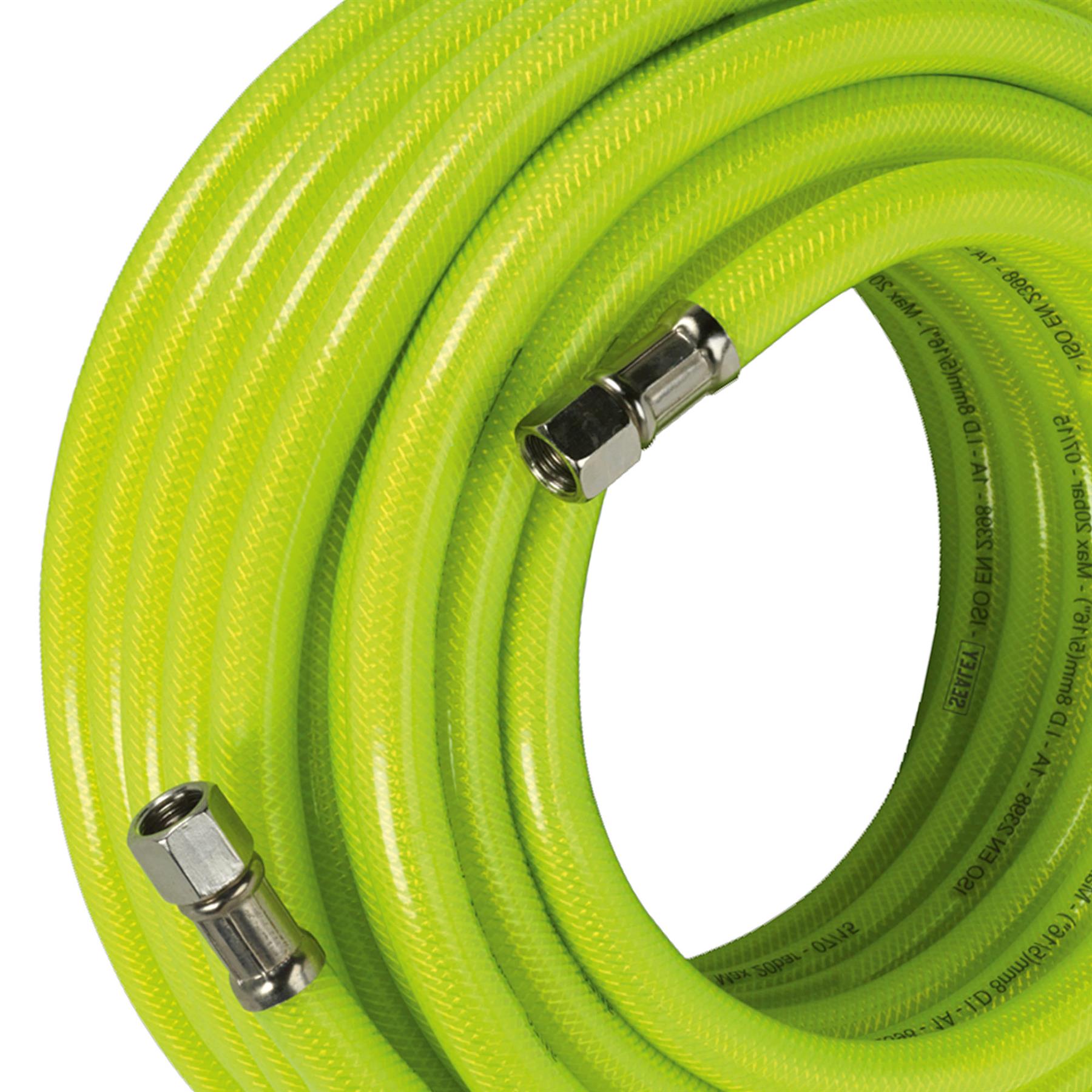Sealey Air Hose High-Visibility 15m x �8mm with 1/4"BSP Unions