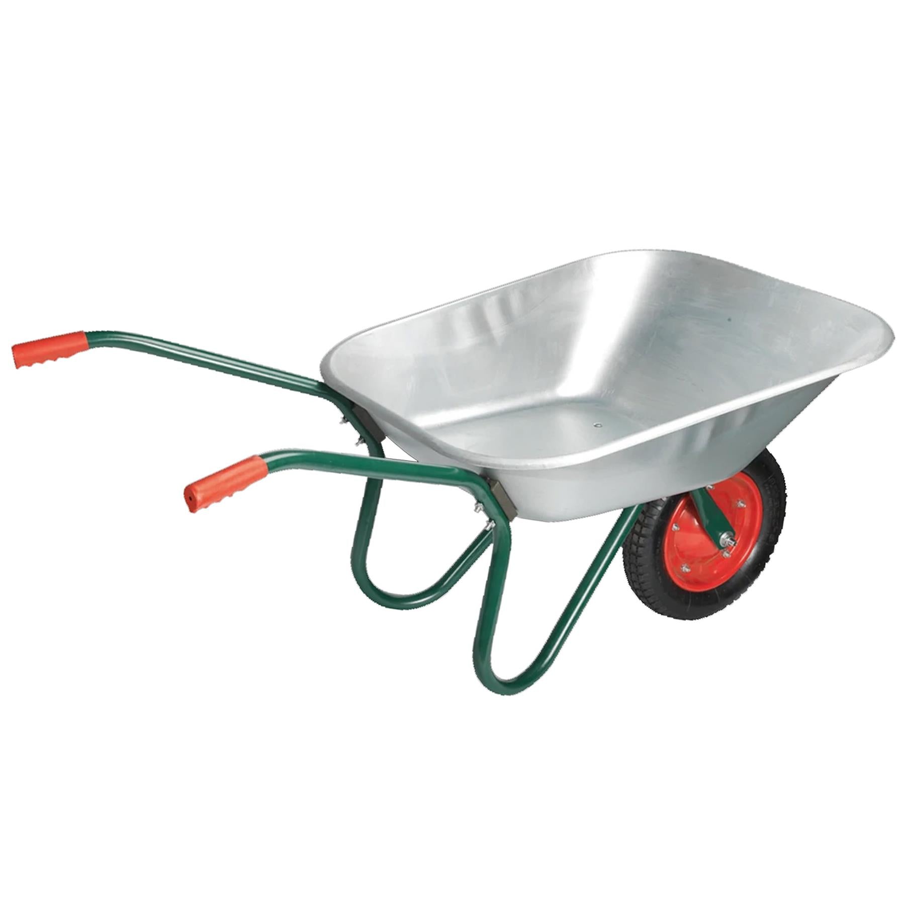 Wheelbarrow 65L Galvanized. Our wheelbarrows use air filled pneumatic tyres Sealey