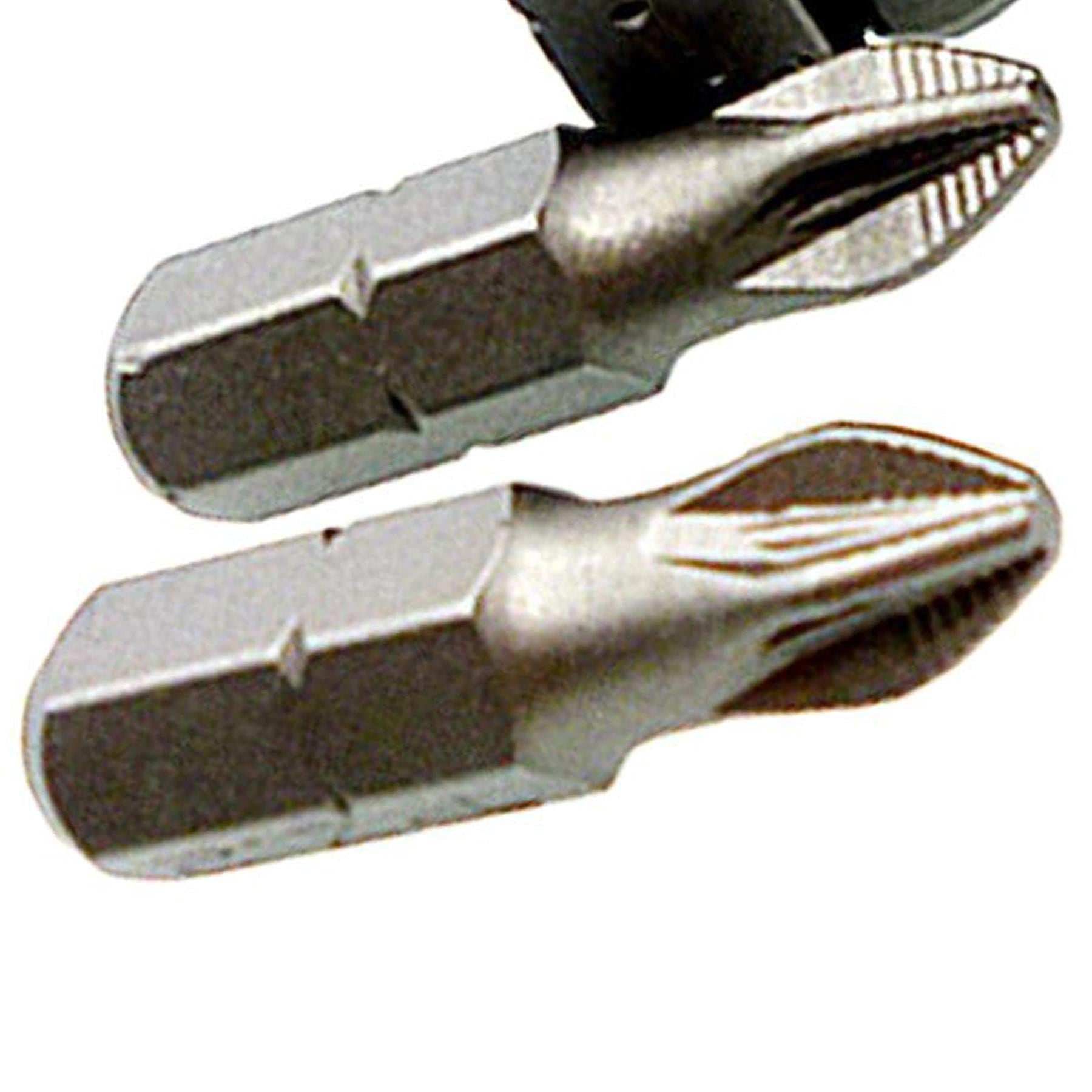 Pozidriv PZ2 Screwdriver Bits CRV Chrome Vanadium Steel 1/4" Hex Drive 10Pcs
