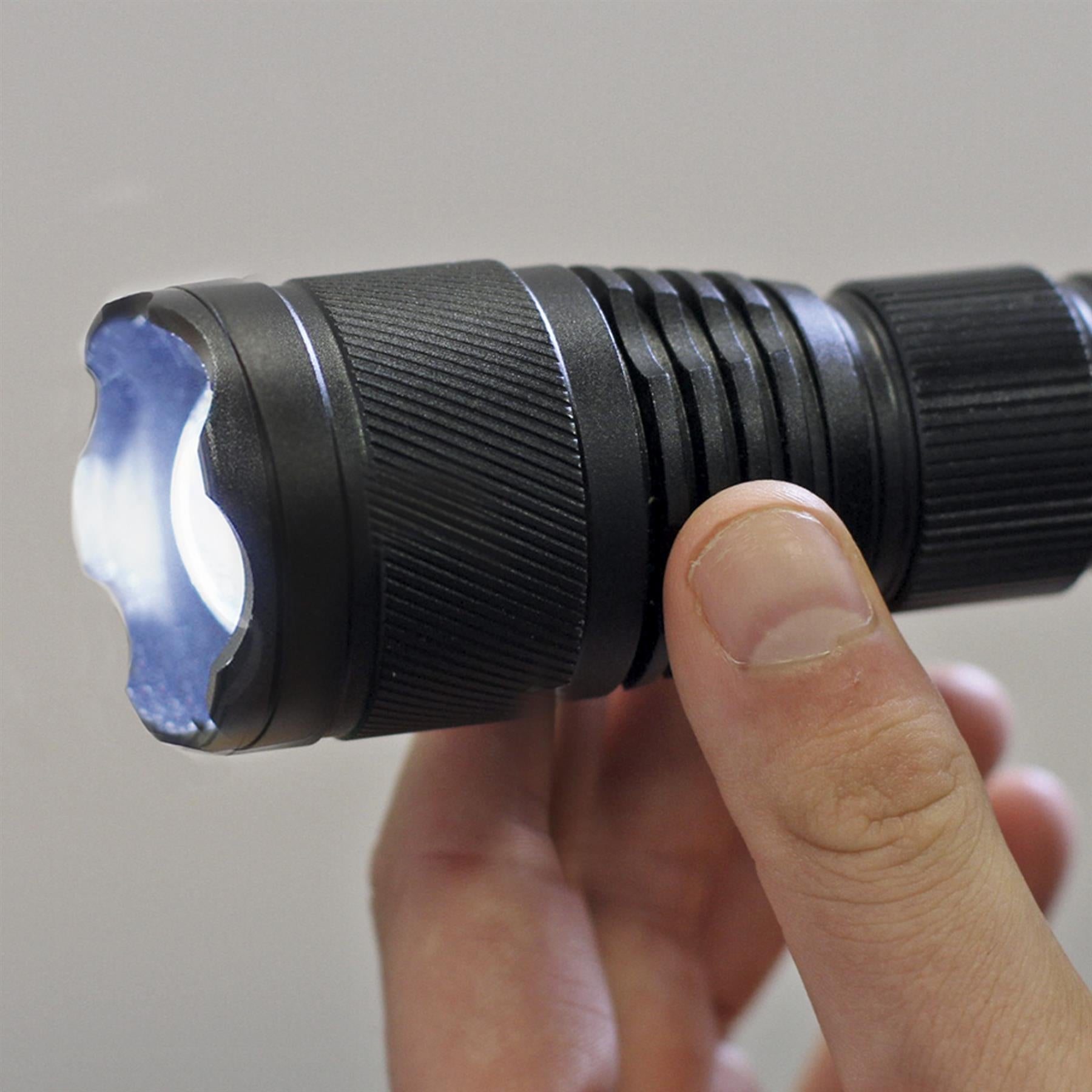 Sealey Aluminium Torch 10W CREE XPL LED Adj Focus R/Charge USB Port