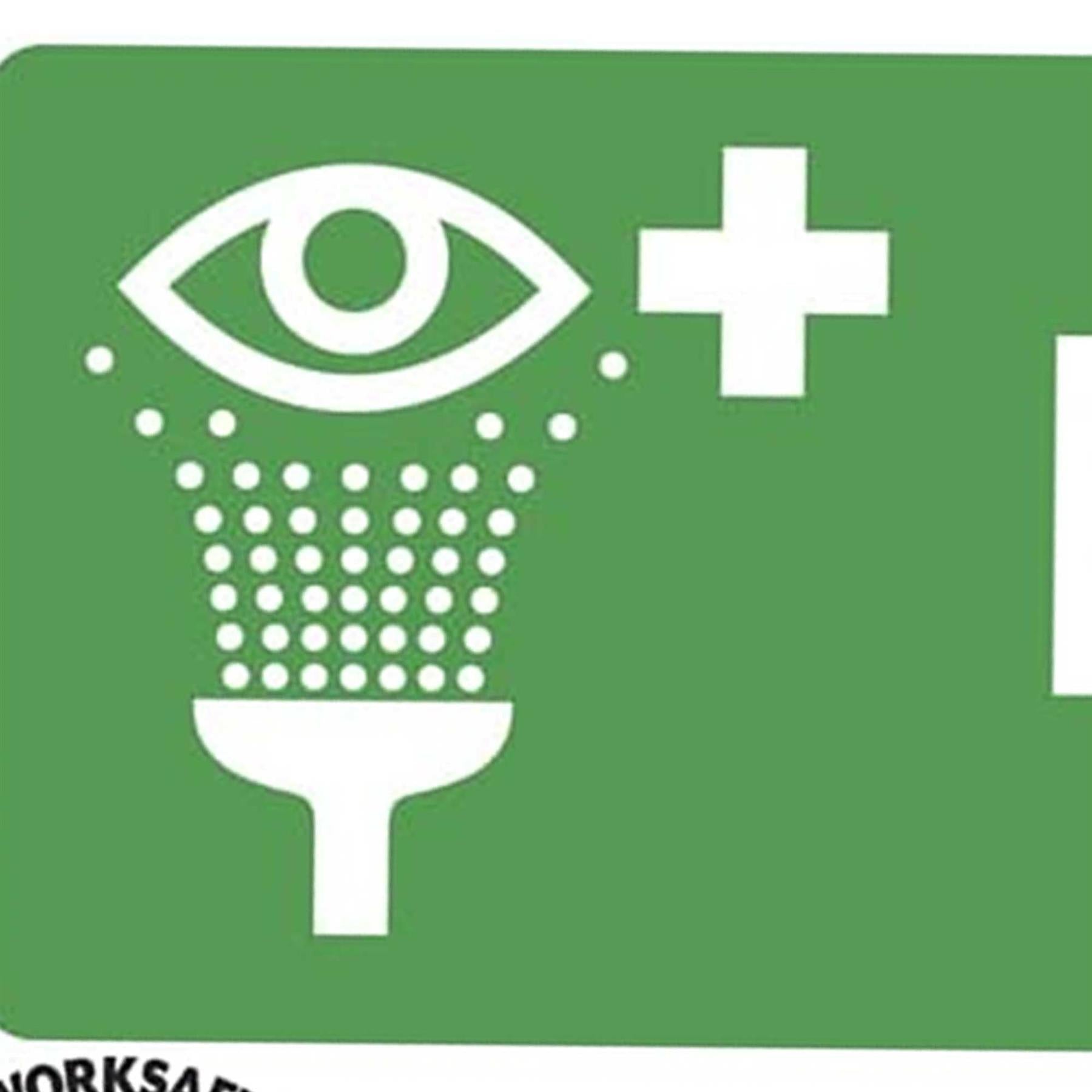 Sealey Safe Conditions Safety Sign - Eye Wash - Rigid Plastic - Pack of 10