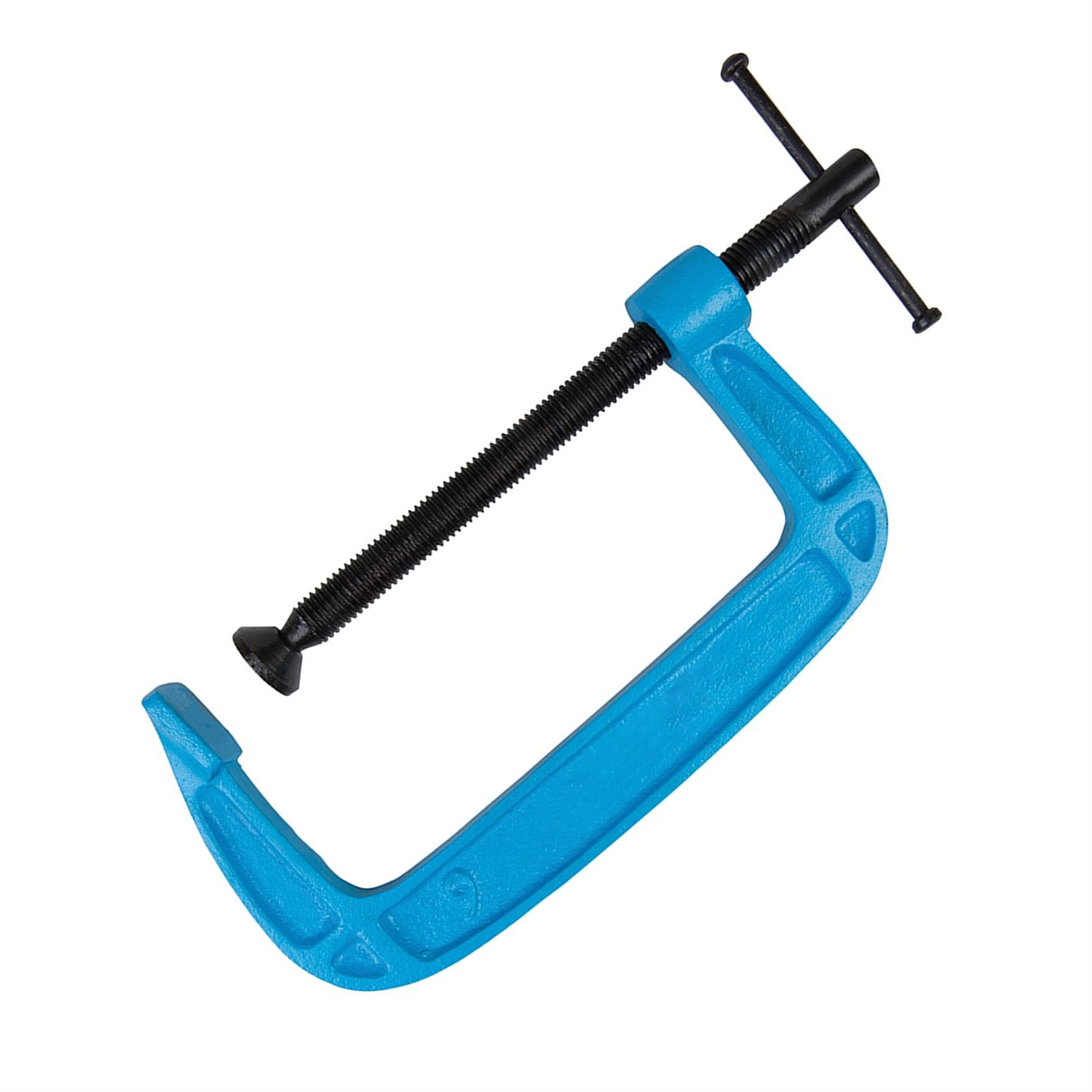 Light Duty G Clamp Cast Iron Frame With Black Phosphate Thread Coating 150mm