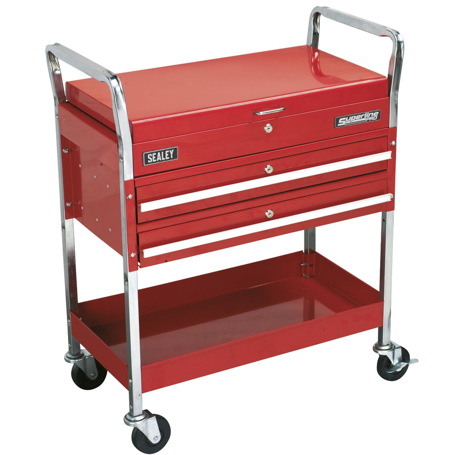 Sealey Trolley 2-Level Heavy-Duty with Lockable Top & 2 Drawers