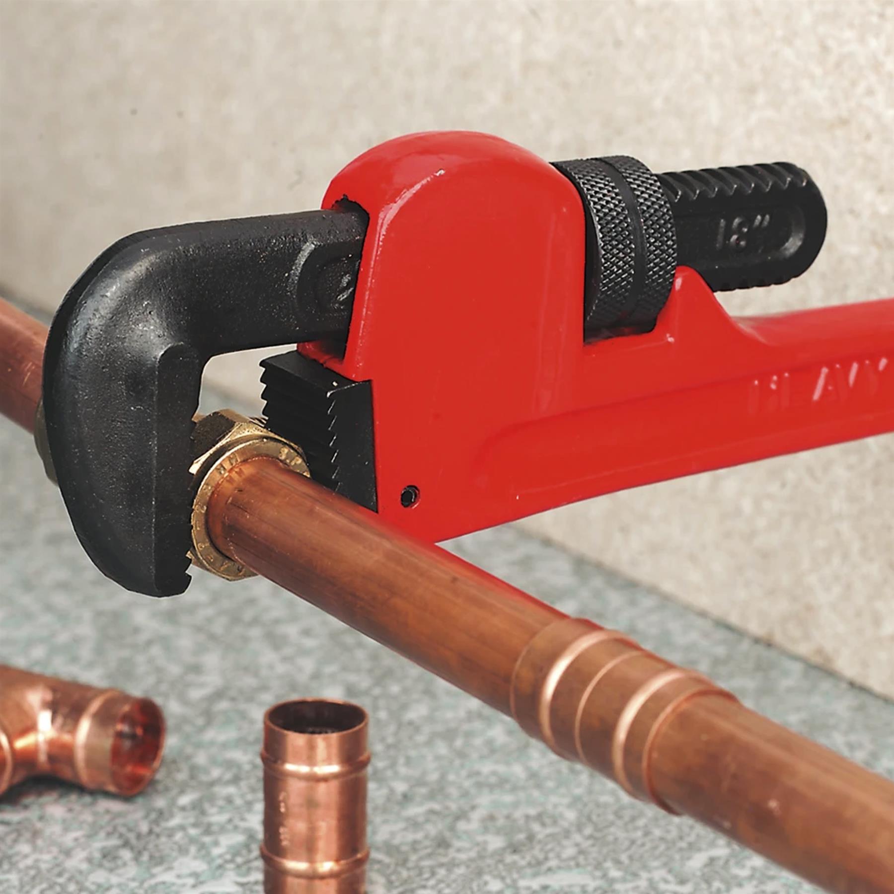 Sealey Pipe Wrench European Pattern 200mm Cast Steel