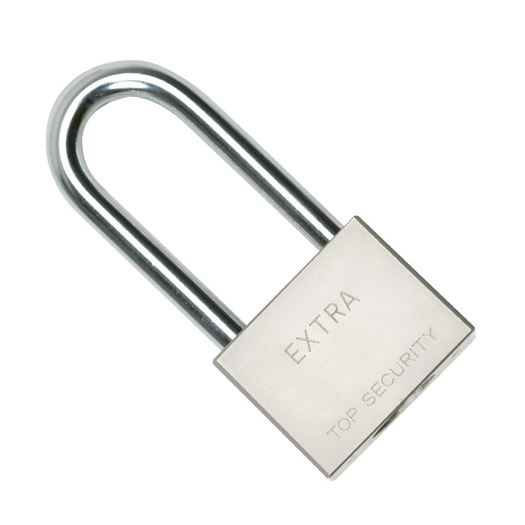 Heavy Duty 40mm Shackle Steel Padlock Long Home Office Safety Security 3 Keys