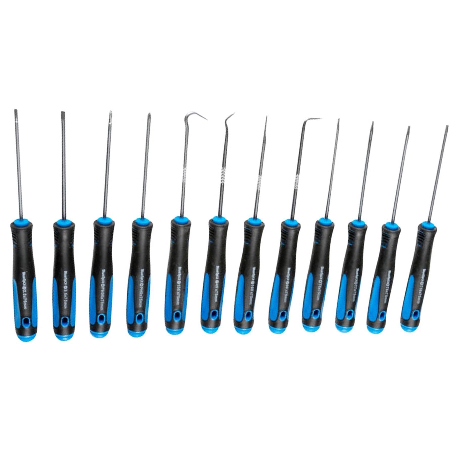 BlueSpot 12pc Precision Screwdriver and Hook Set-Torx Pro