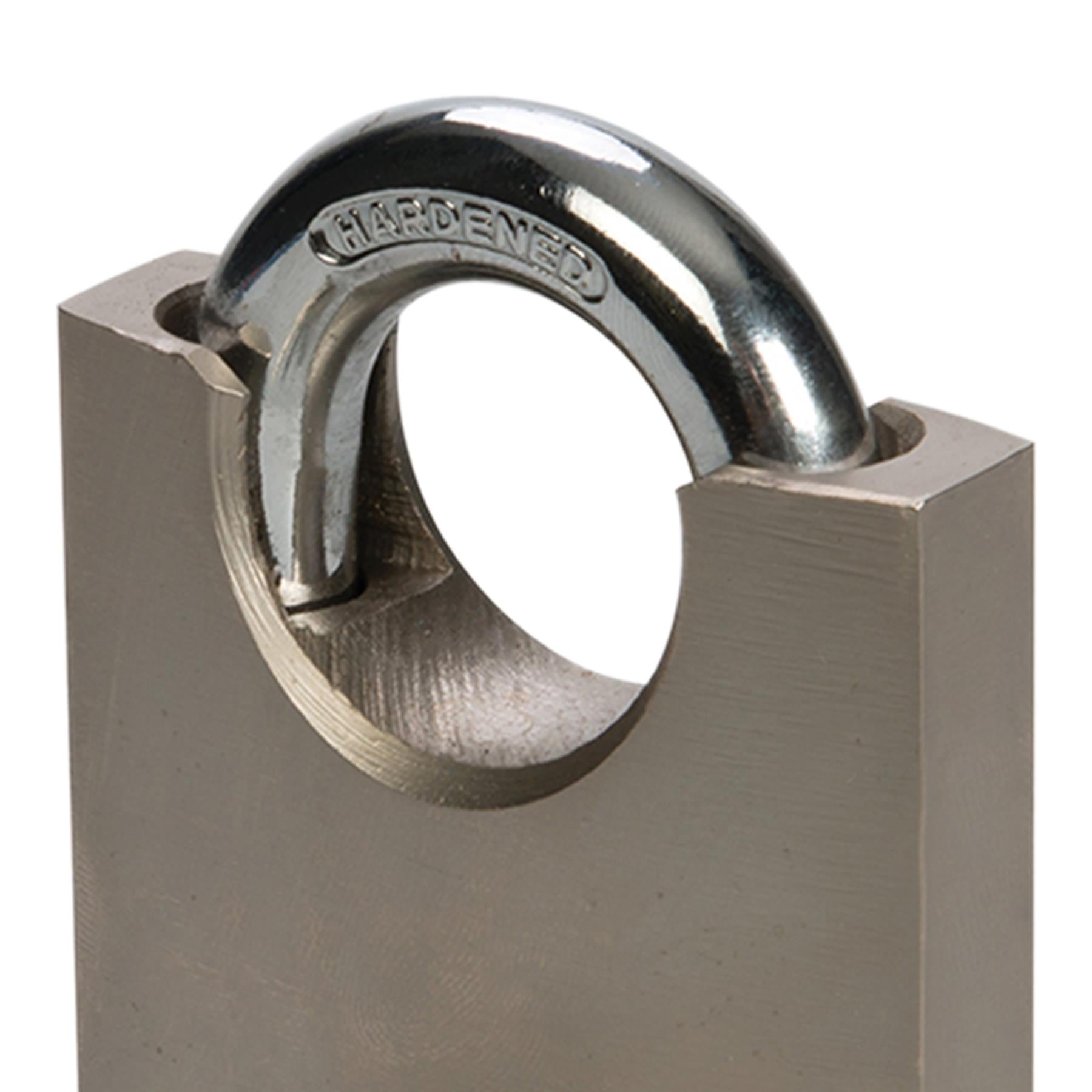 Shrouded Padlock 60mm - Security Safety Burglar Chrome-Plated Steel Body Shackle