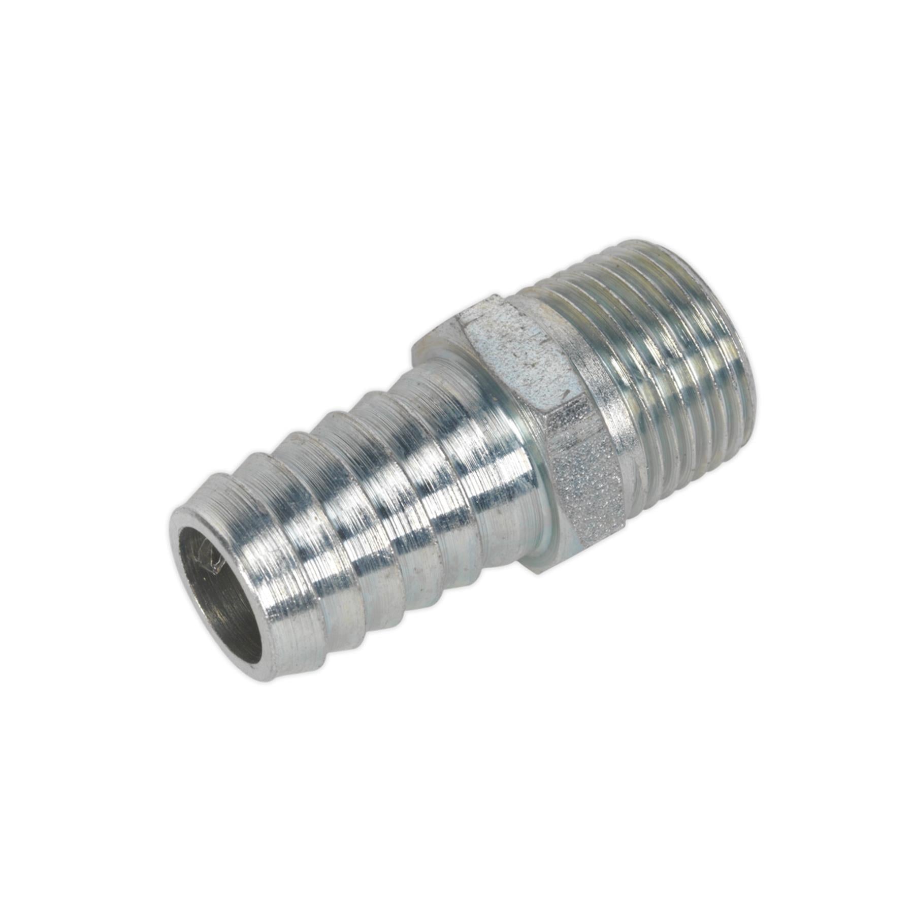 Sealey Screwed Tailpiece Male 3/8"BSPT - 1/2" Hose Pack of 5