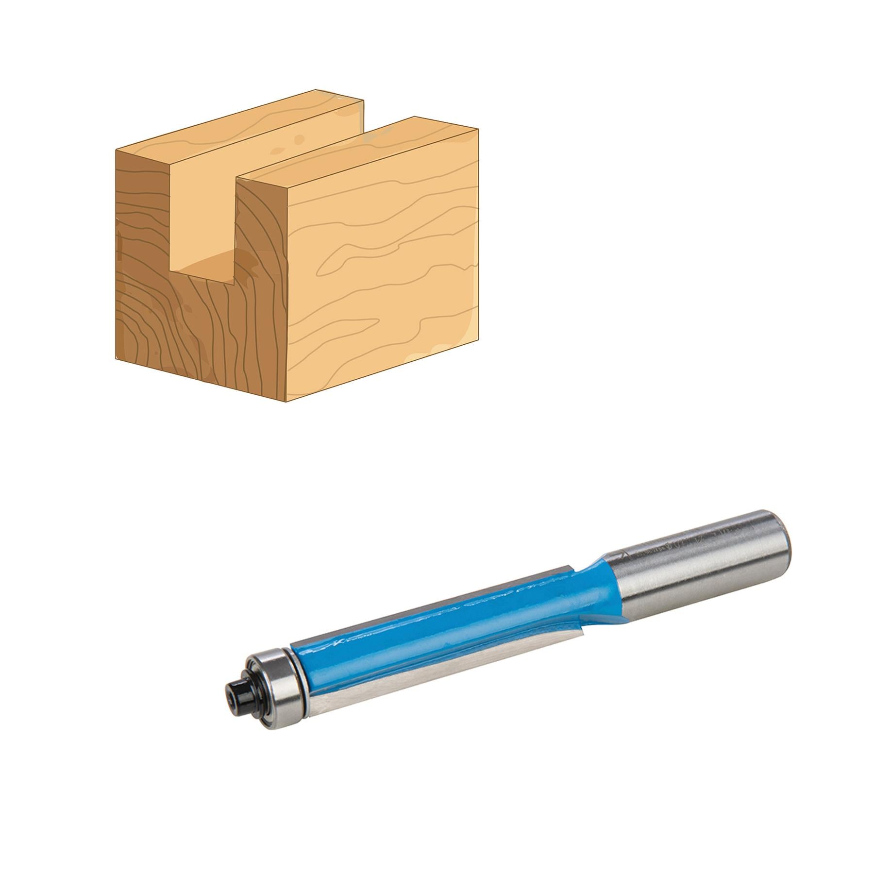 1/2" Inch Shank 12.7 x 50mm Flush Trim Cutter Router Bits Kitchen Worktop