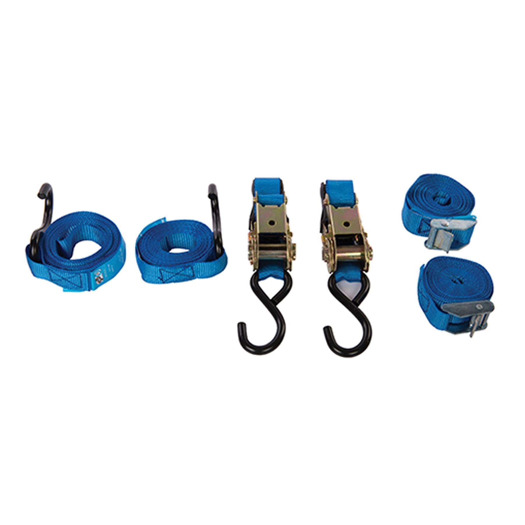 16Pce Bungee Strap Set Tie Down & Bungee Strap Comprehensive Tie-Down Kit
