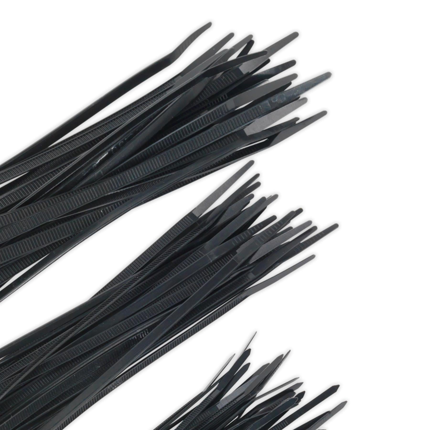 Sealey Cable Tie Assortment Black Pack of 75 Garage Workshop DIY