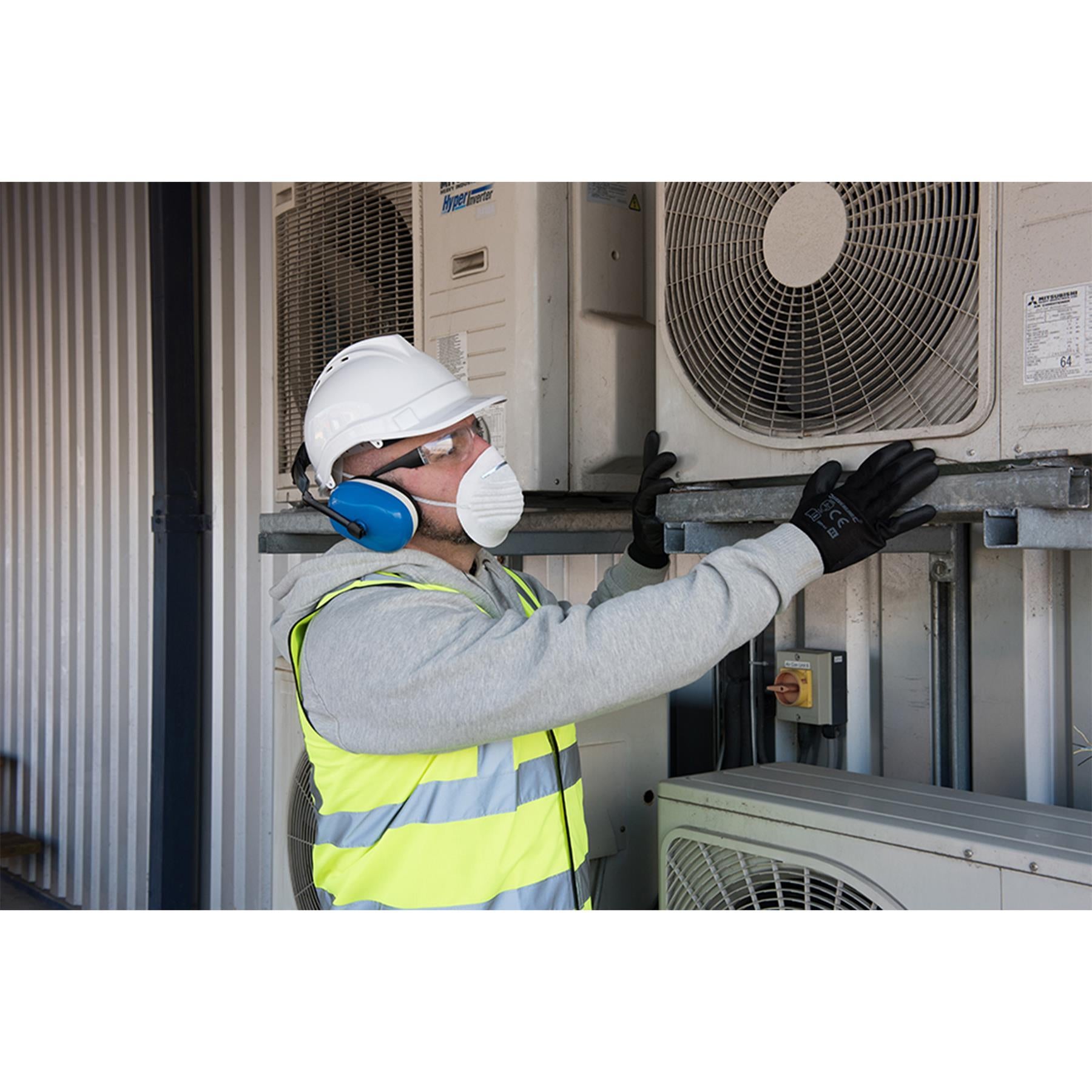 20x PU Palm Coated Work Wear Gardening Black Safety Gloves M 9