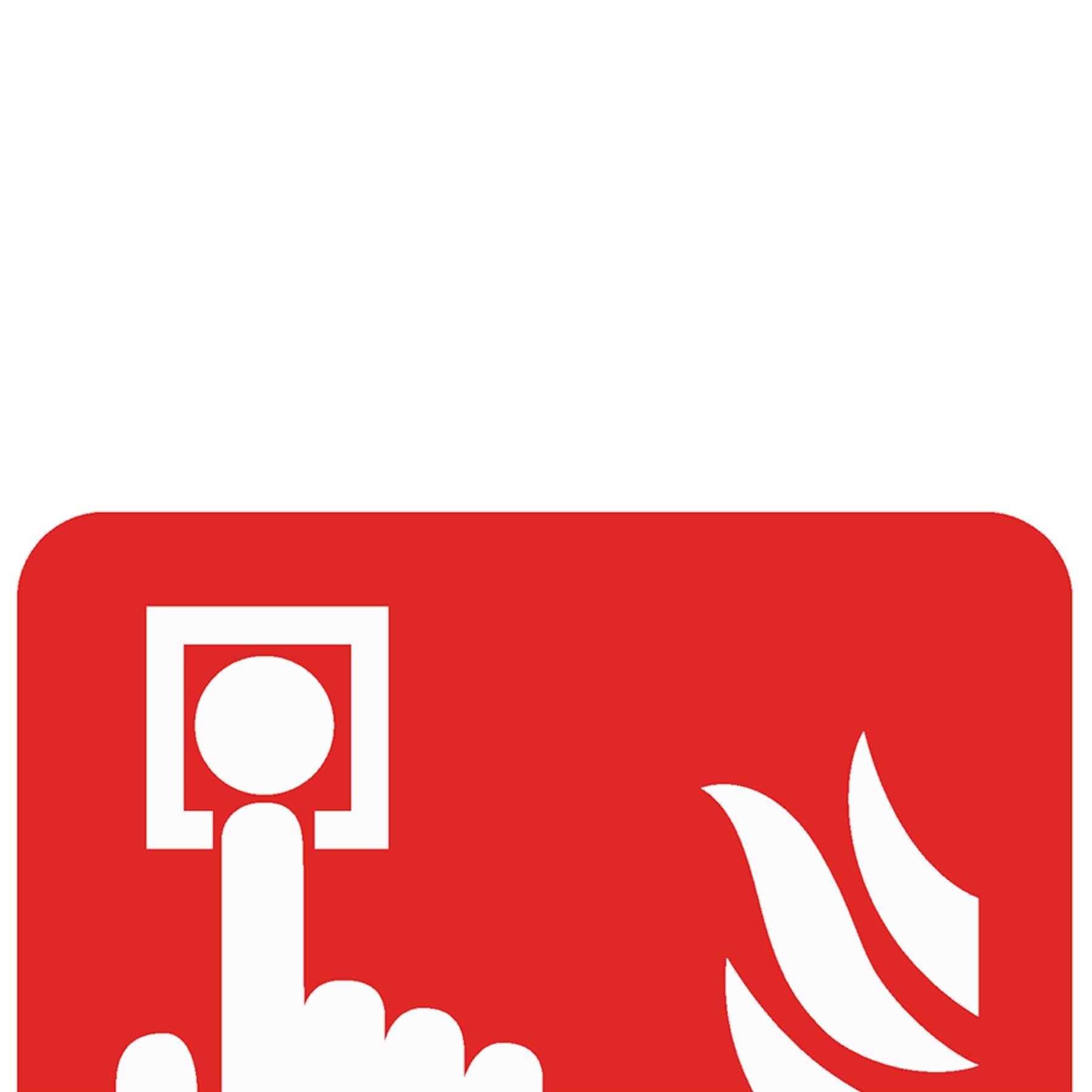 Sealey Safety Sign - Fire Alarm Symbol - Self-Adhes. - Pack of 10