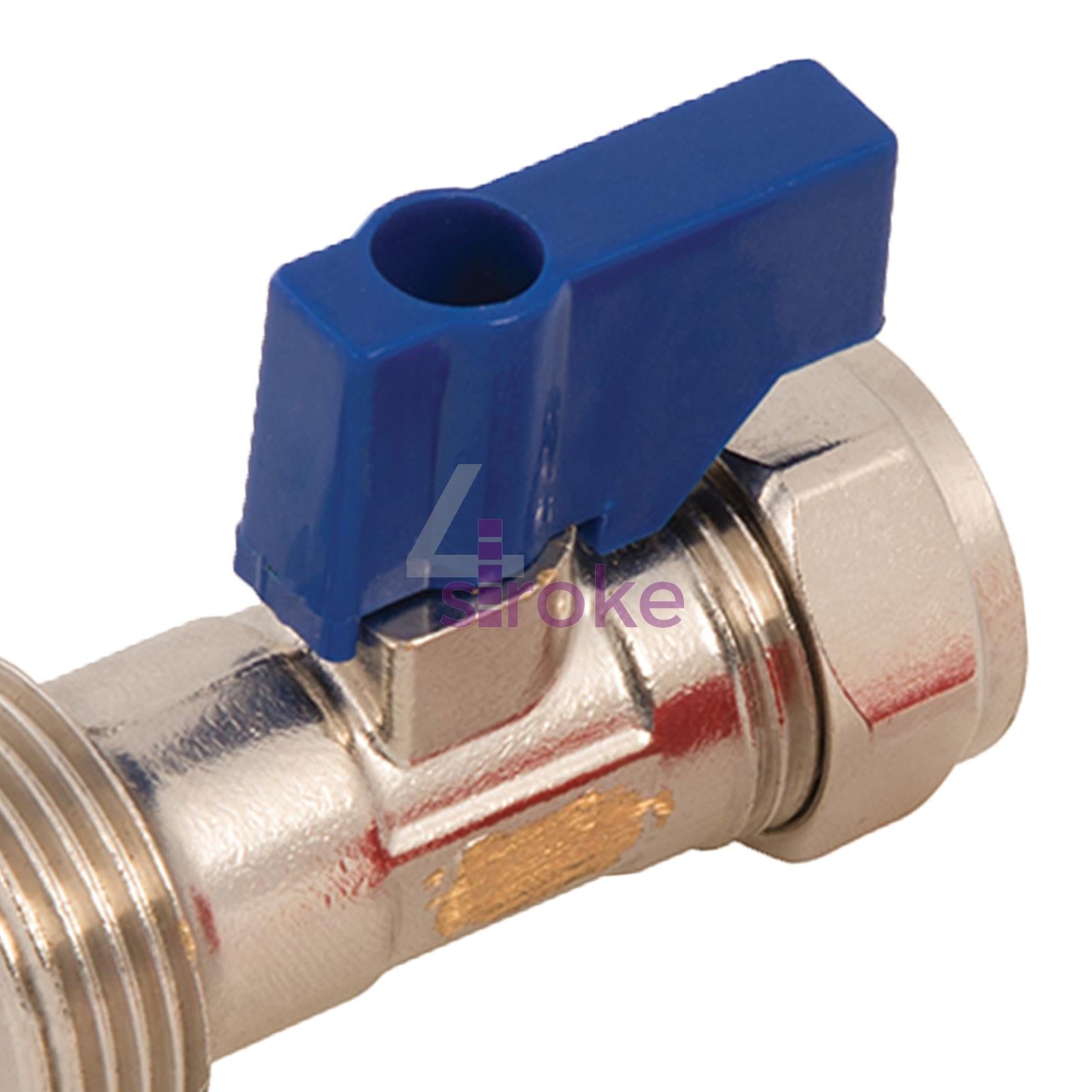 Washing Machine/Dishwasher Valve Hot/Cold Water C/P Vavle Tap Wras Approved 2Pc