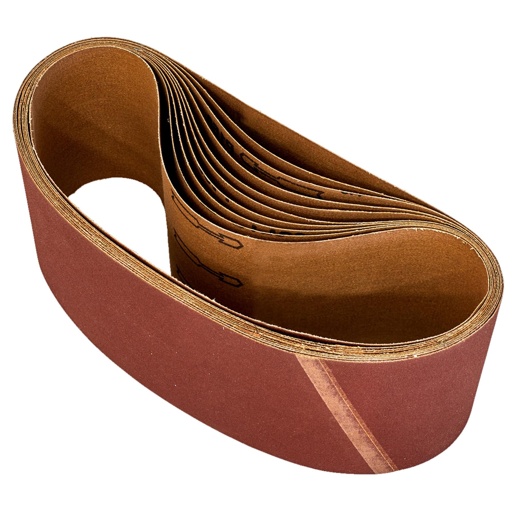 Sanding Belt 100 x 620mm 120Grit - Pack of 10.Aluminium oxide resin bonded Sealey