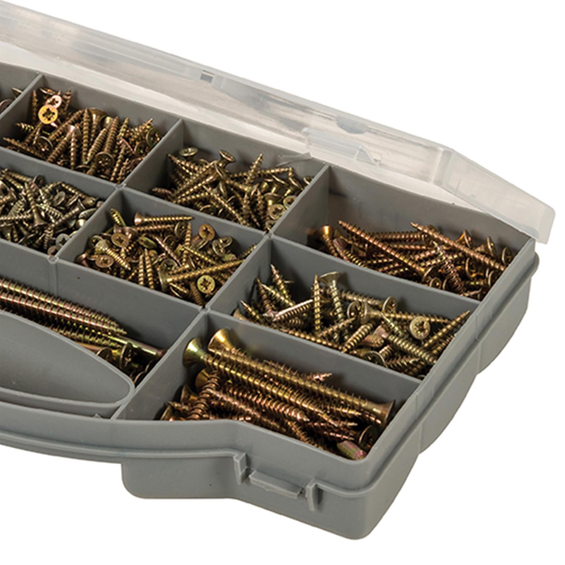 780Pce Goldstar Countersink Screws Pack Twin-Thread Pzd Corrosion Resistance