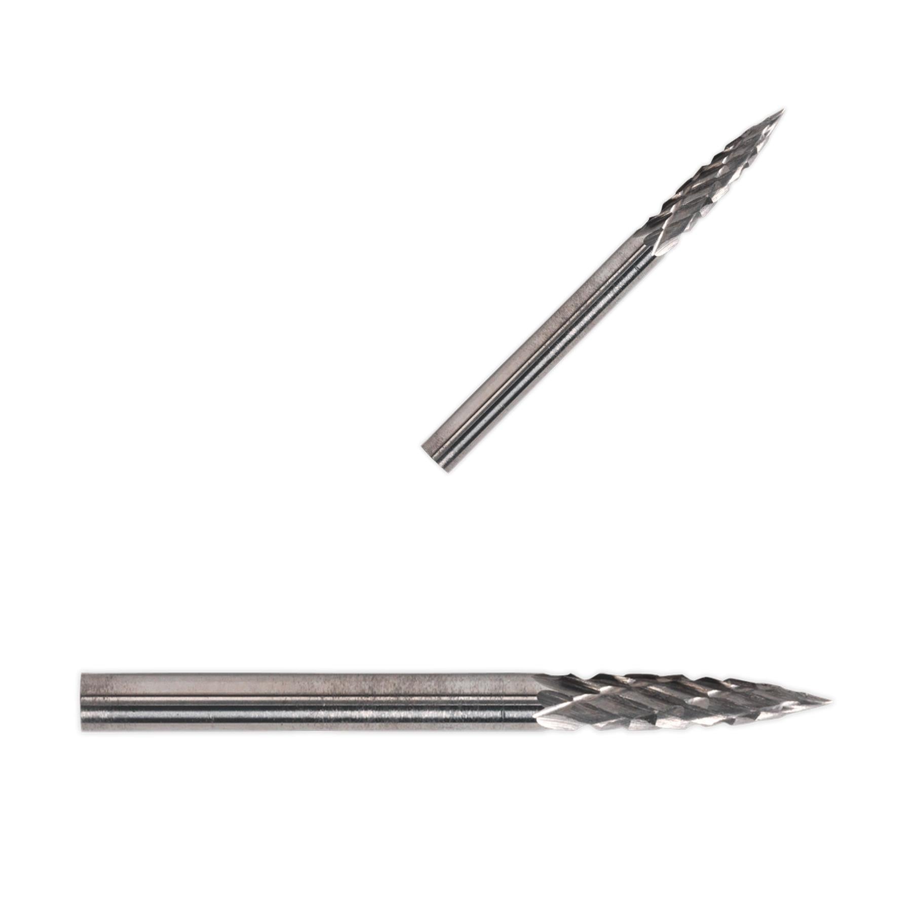 Sealey Micro Carbide Burr Pointed Tree 3mm Pack of 3