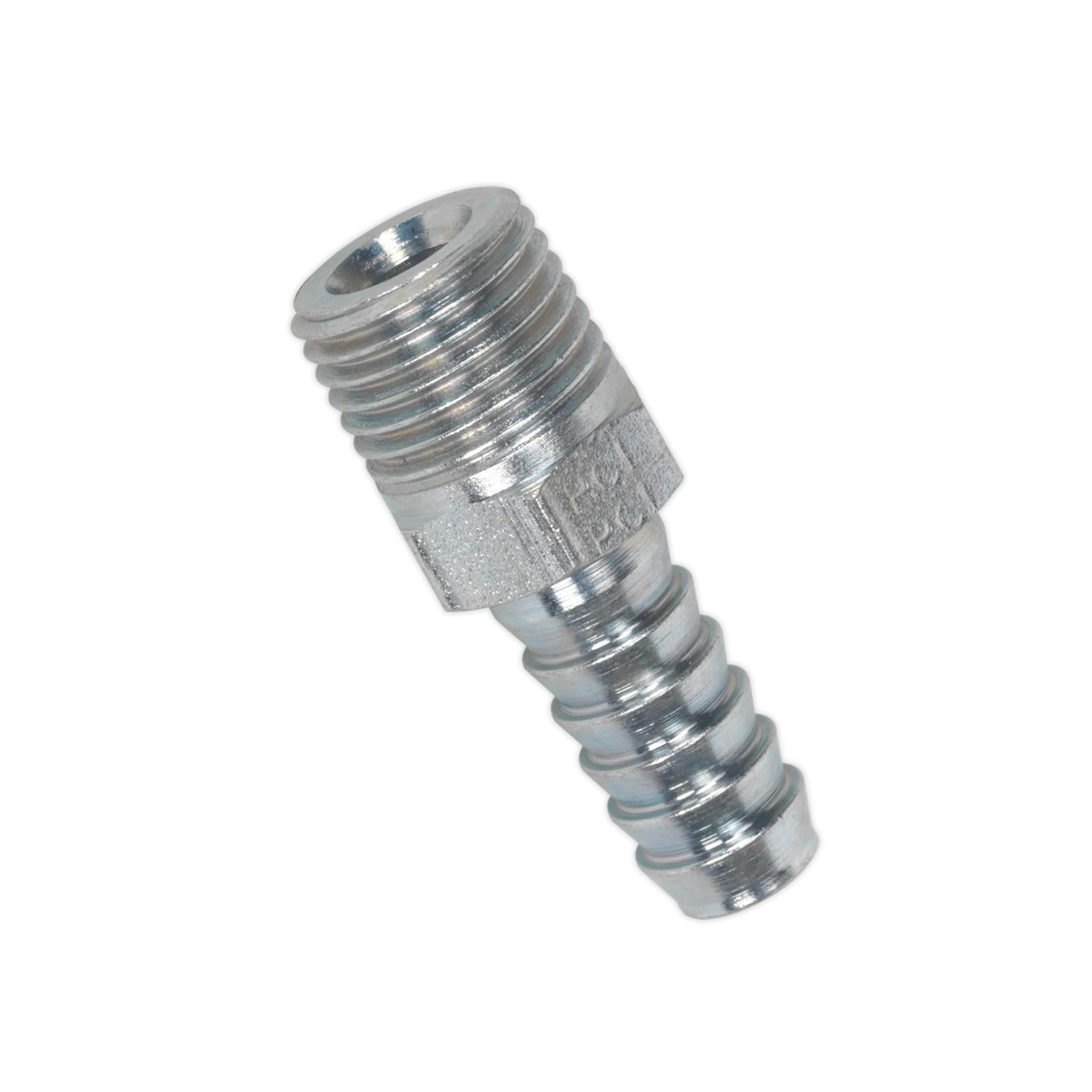 Sealey Screwed Tailpiece Male 1/4"BSPT - 5/16" Hose Pack of 5