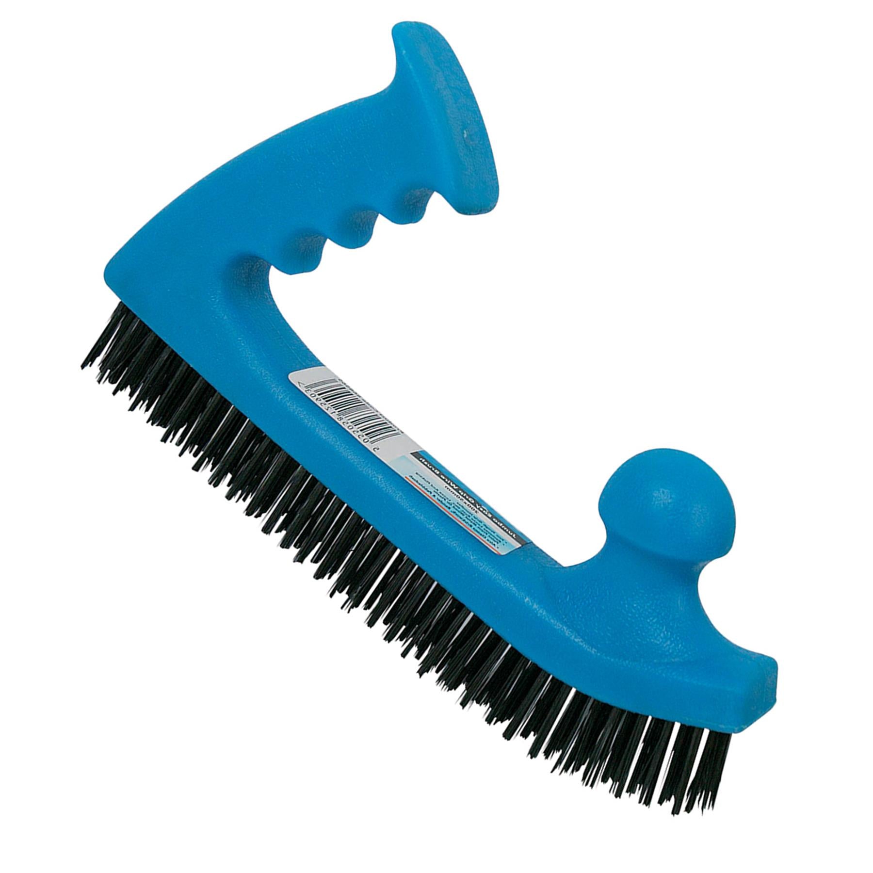 Wire Brush Jumbo Easy Grip - 200 X 50mm Heavy Duty Double-Handed Polypropylene