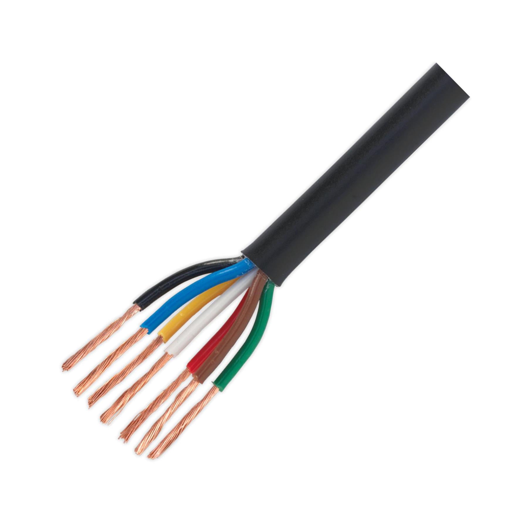 Sealey Automotive Cable Seven Core Thin Wall 7 x 0.75mm² 24/0.20mm 30m Black