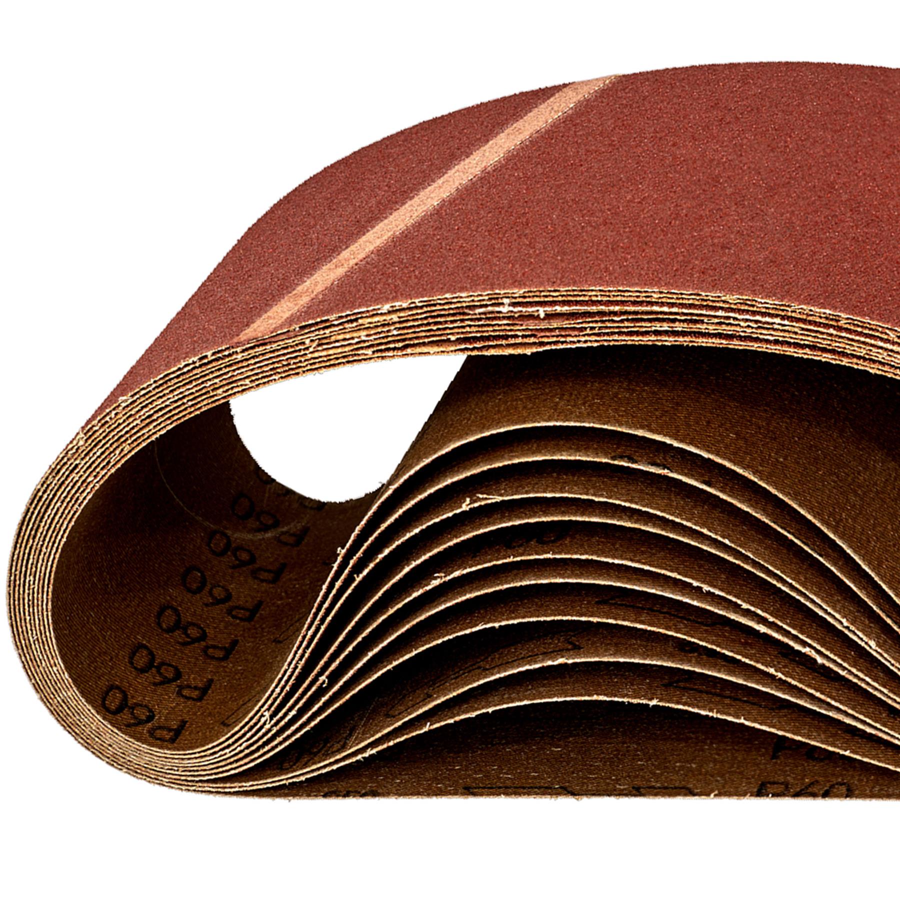 Sanding Belt 100 x 620mm 60Grit - Pack of 10.Aluminium oxide resin bonded Sealey