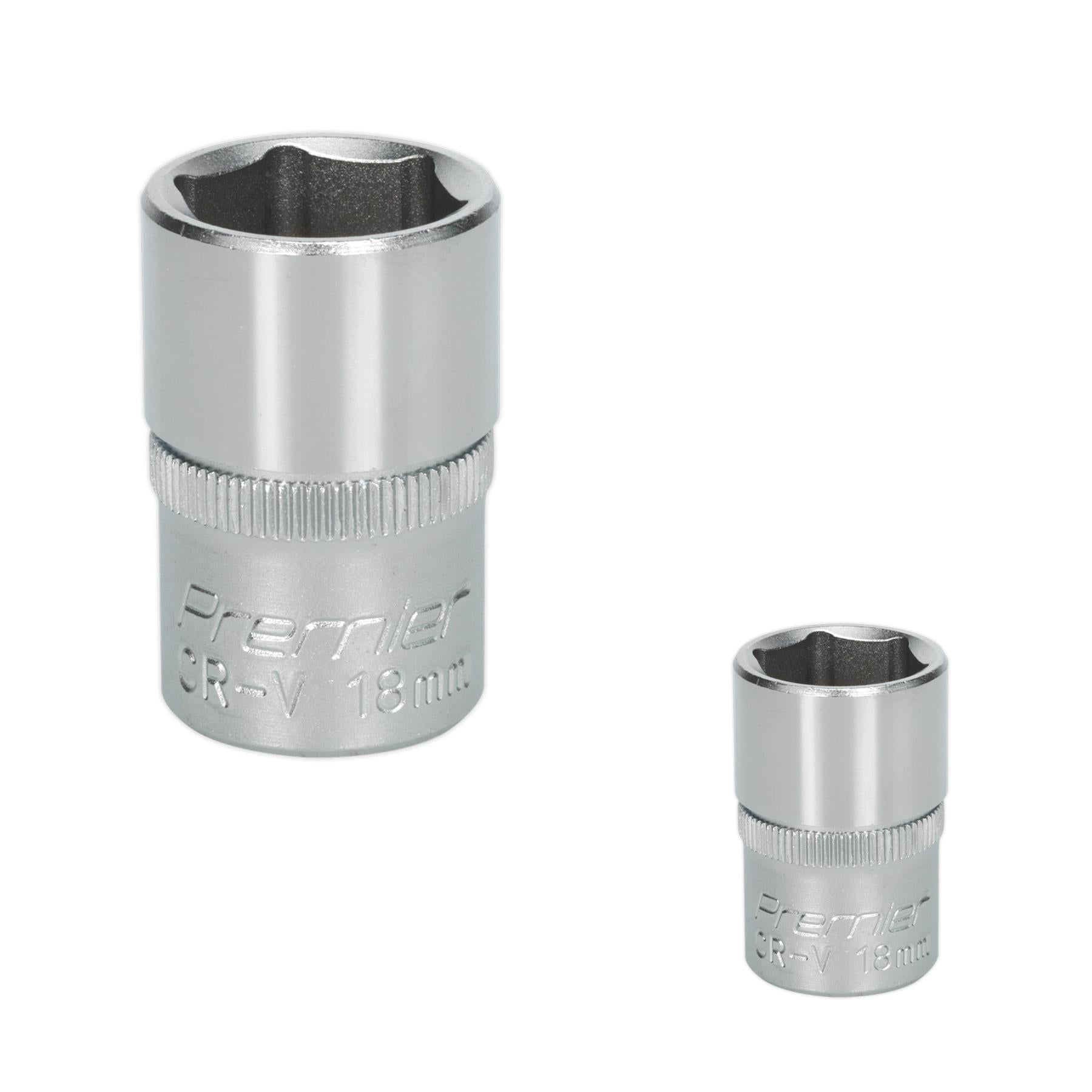 Sealey WallDrive Socket 18mm 1/2"Sq Drive