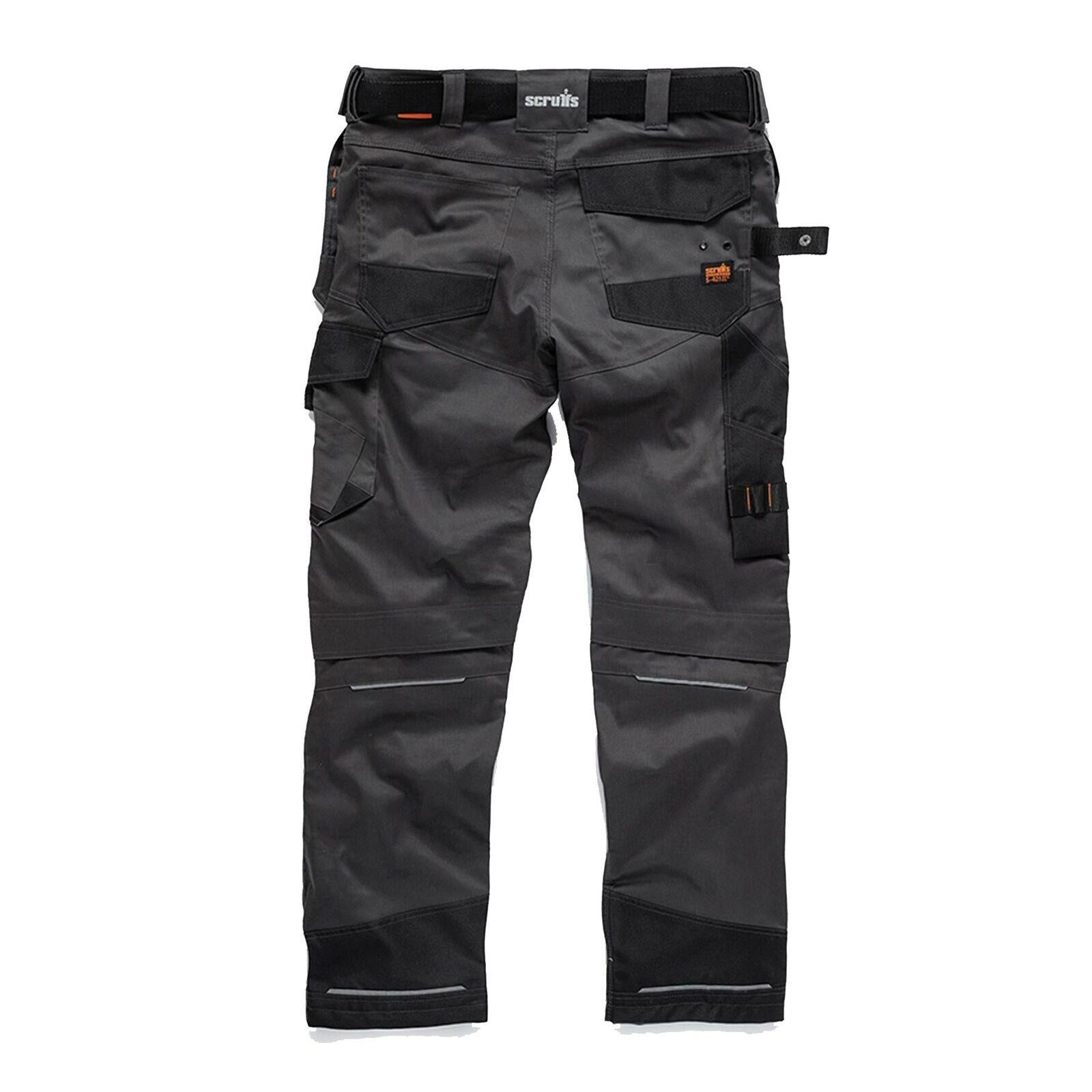 Scruffs Pro Flex Holster Work Trouser Graphite Trade Worker 36" Small