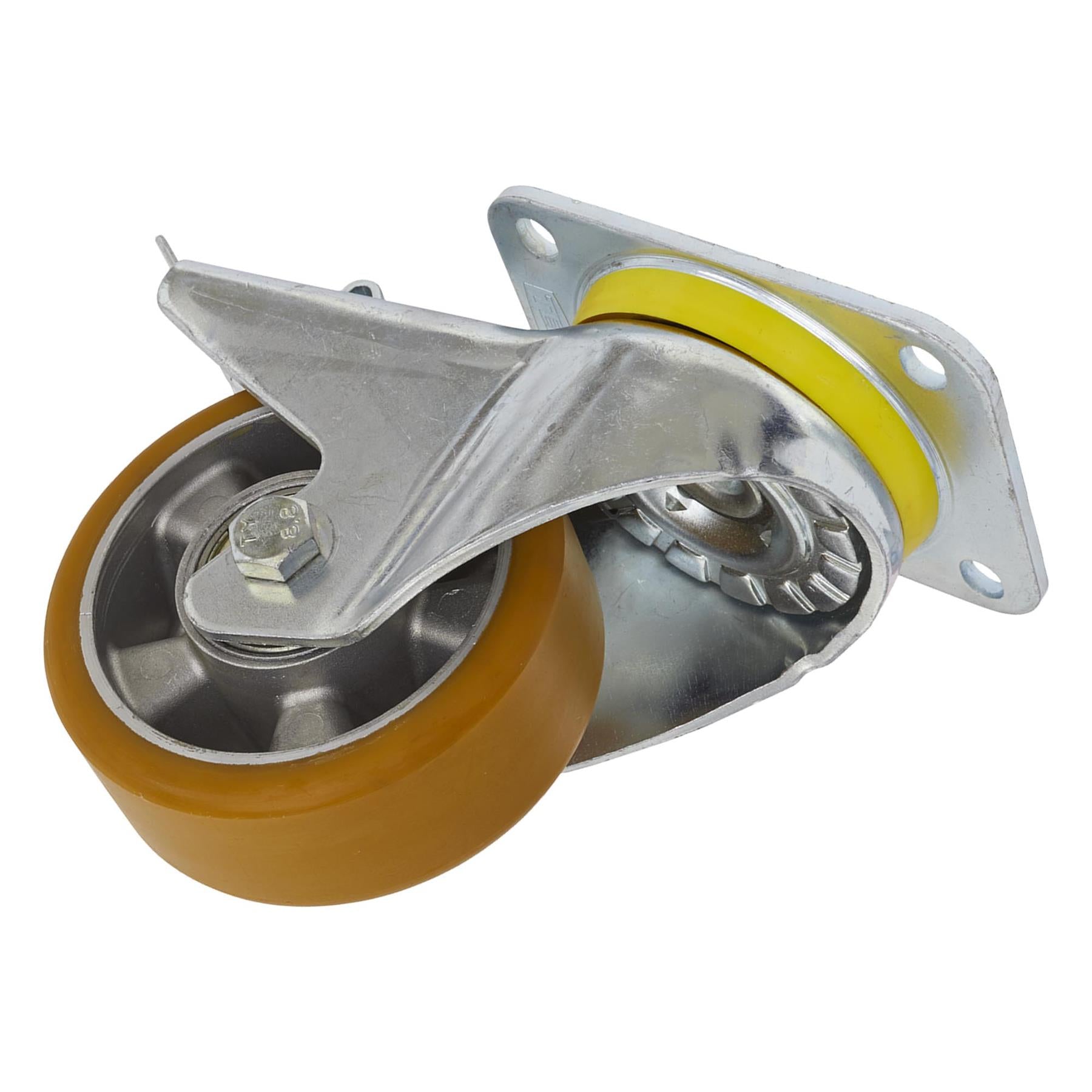 Sealey Castor Wheel Swivel Plate with Total Lock 125mm