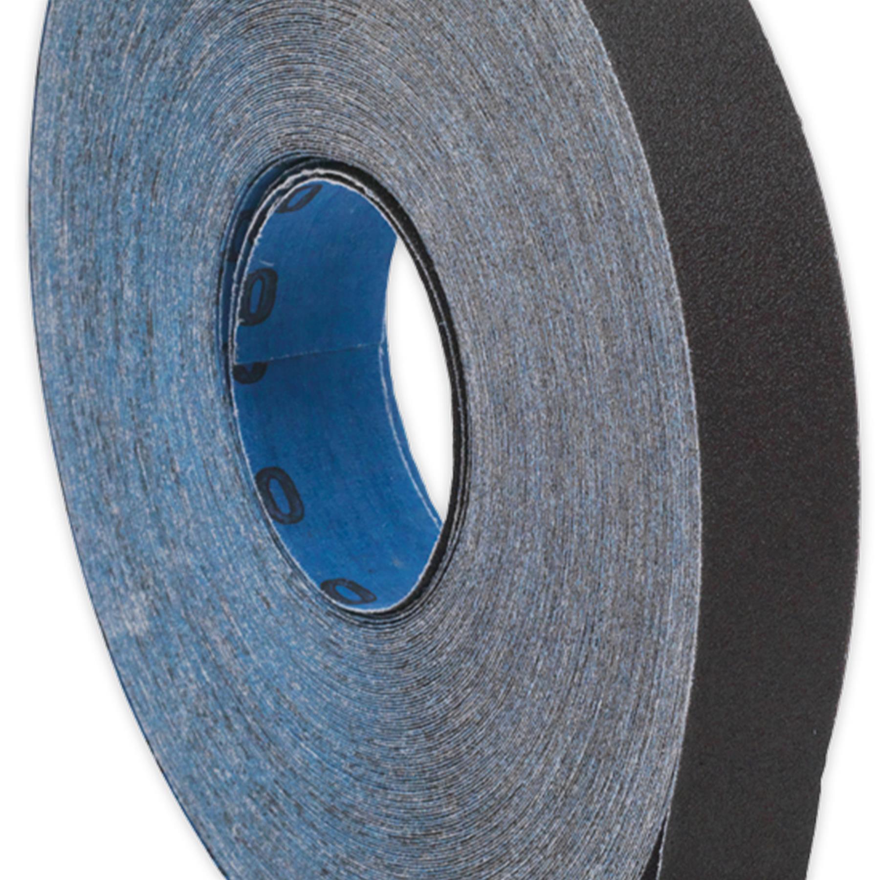 Sealey 25mm x 25m Emery Cloth Roll Blue Sheet 120 Grit