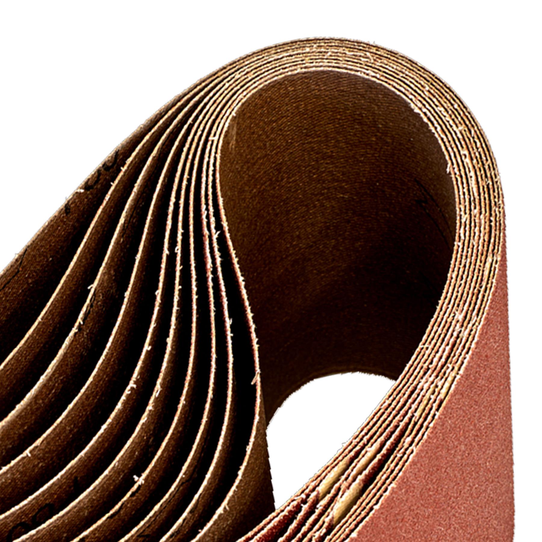 Sanding Belt 100 x 620mm 80Grit - Pack of 10.Aluminium oxide resin.Sealey