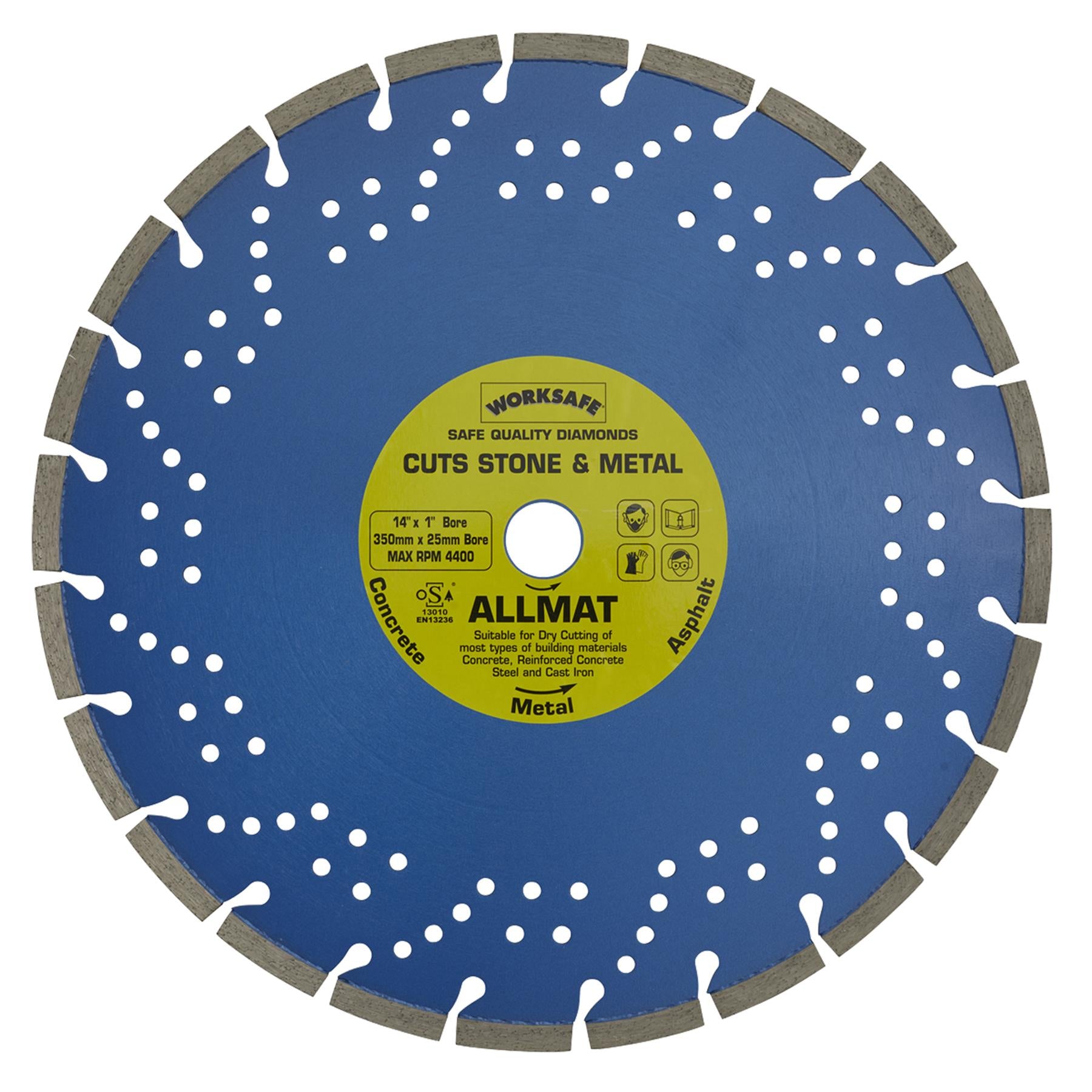Platinum Allmat Diamond Blade 350 x 25mm.Sealey