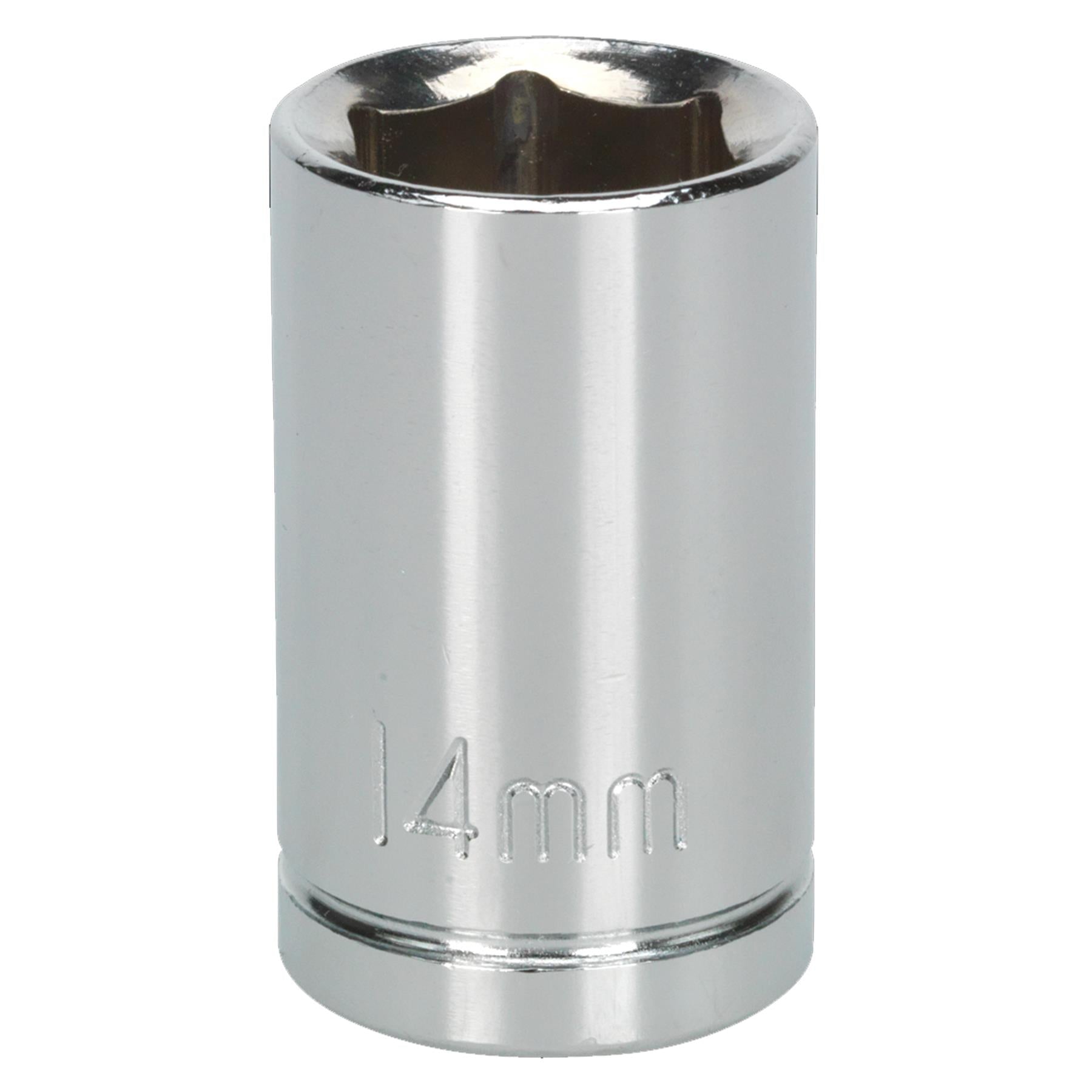 Sealey WallDrive Socket 14mm 1/2"Sq Drive Chrome plated
