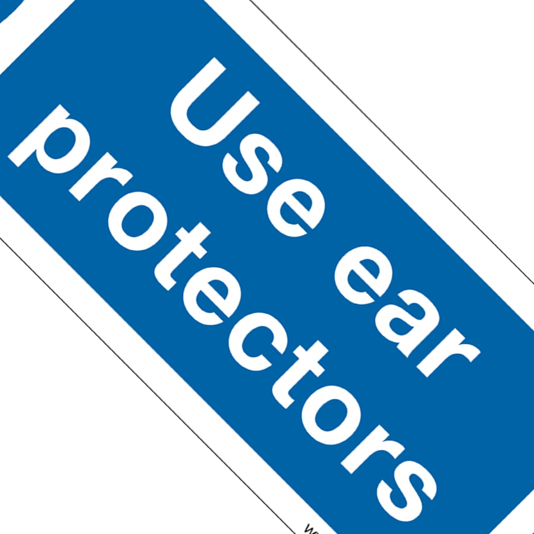 Sealey Safety Sign - Use Ear Protectors - Self-Adhesive-Pack of 10