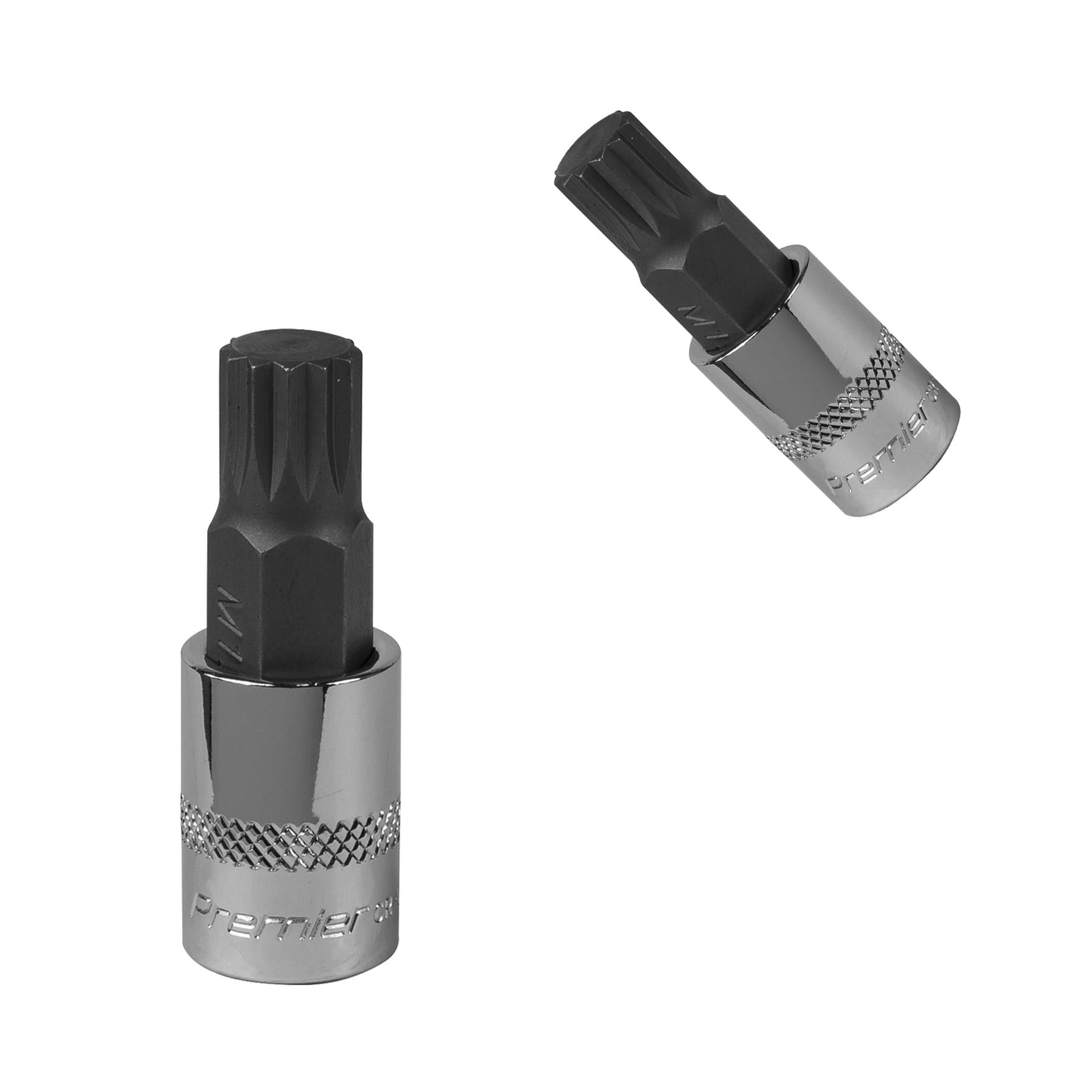 Sealey Spline Socket Bit M12 3/8"Sq Drive Chrome Vanadium Steel