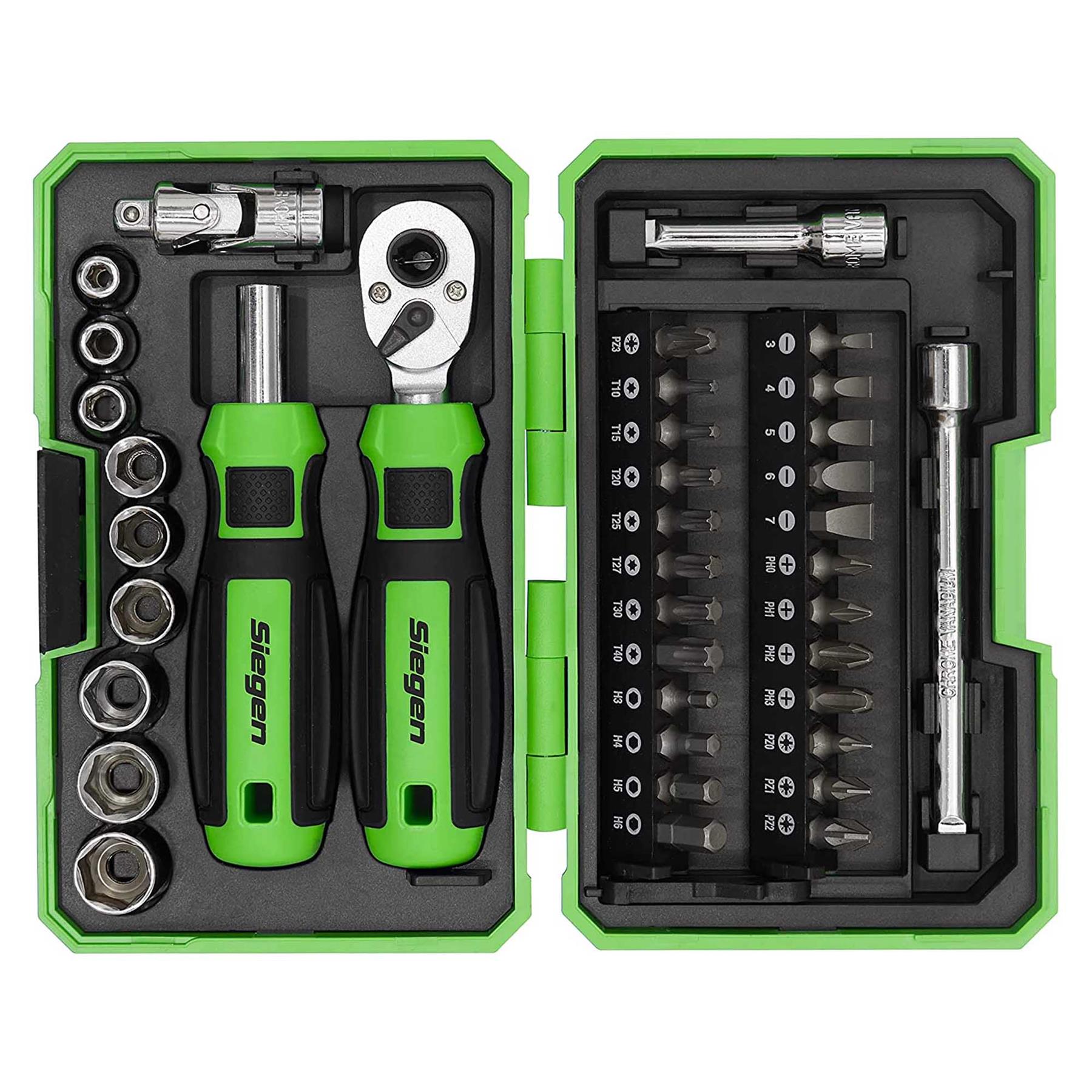 Sealey Socket & Bit Set 38pc 1/4"Sq Drive