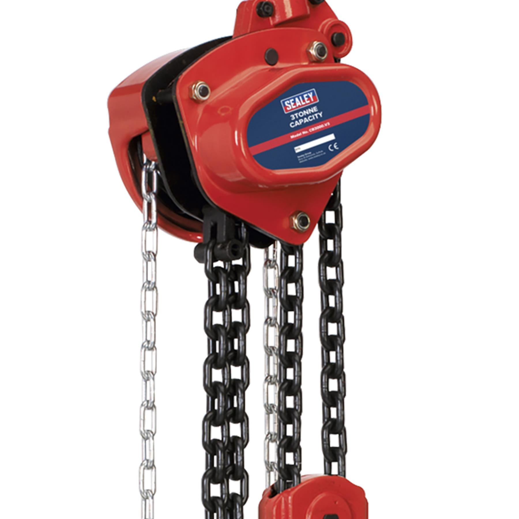 Sealey Chain Block 3tonne 3m Mechanical Load Brake for extra safety