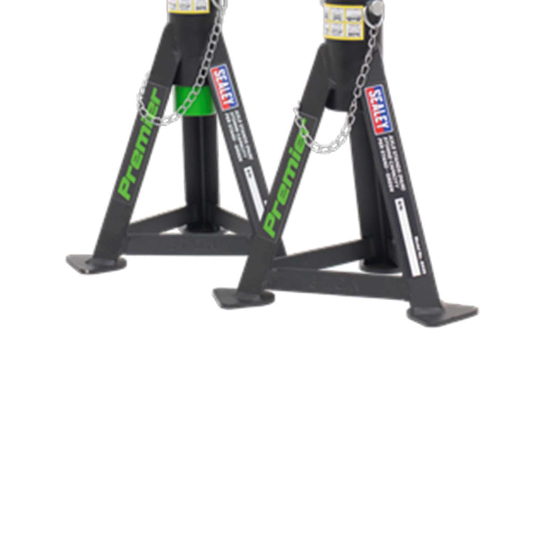 Sealey Axle Stands (Pair) 3tonne Capacity per Stand Green