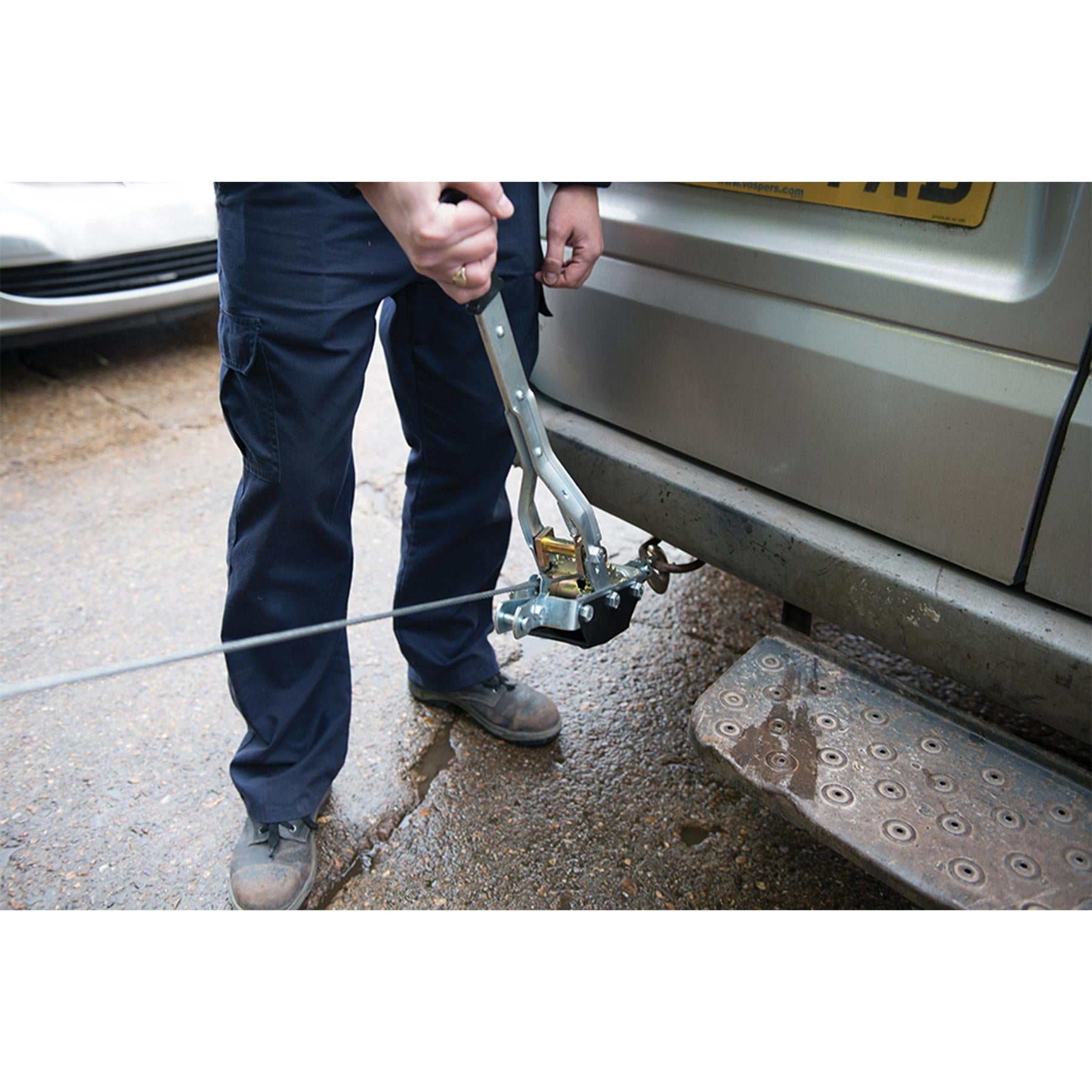 Hand Cable Puller 2000Kg Heavy Duty 3M Cable With Drop-Forged Steel Hooks