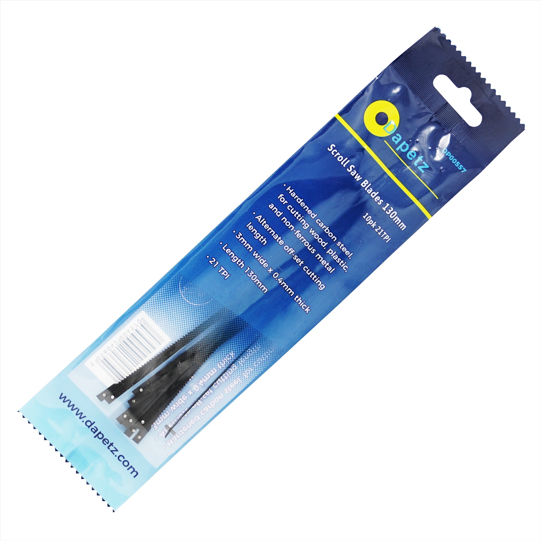 10 Scroll Saw Blades 21 Tpi 130mm Long Pin End Cutting Plastic Wood Metal