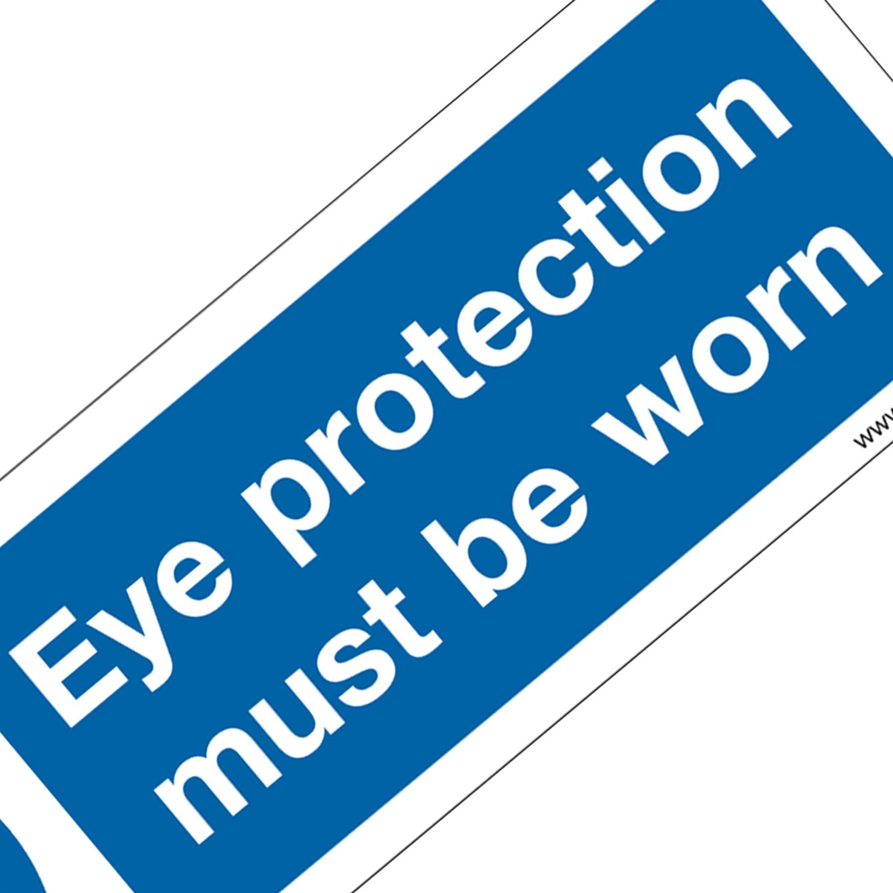 Mandatory Safety Sign - Eye Protection Must Be Worn - Self-Adhesive Vinyl
