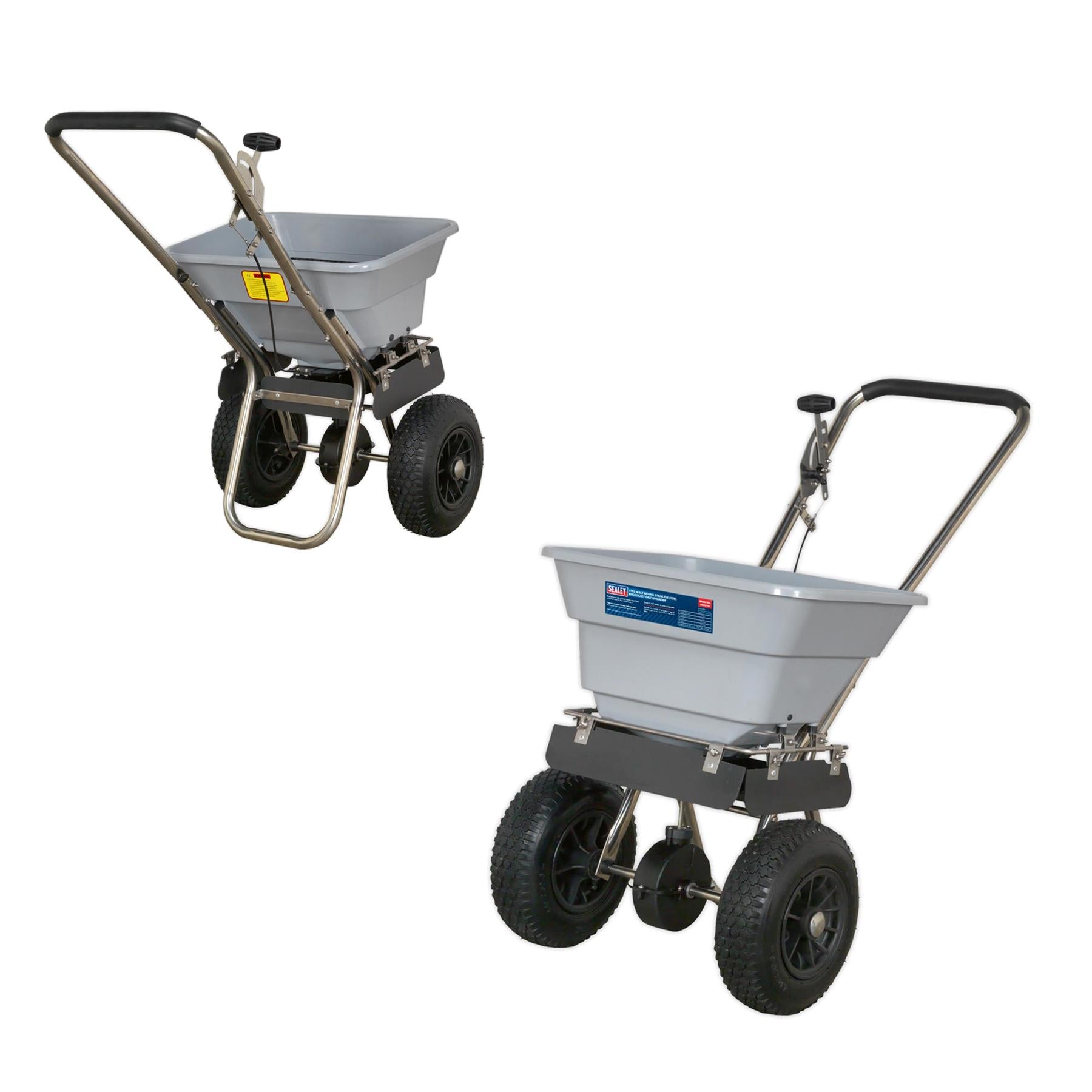 Sealey Stainless Steel Broadcast Salt Spreader 37kg Walk Behind