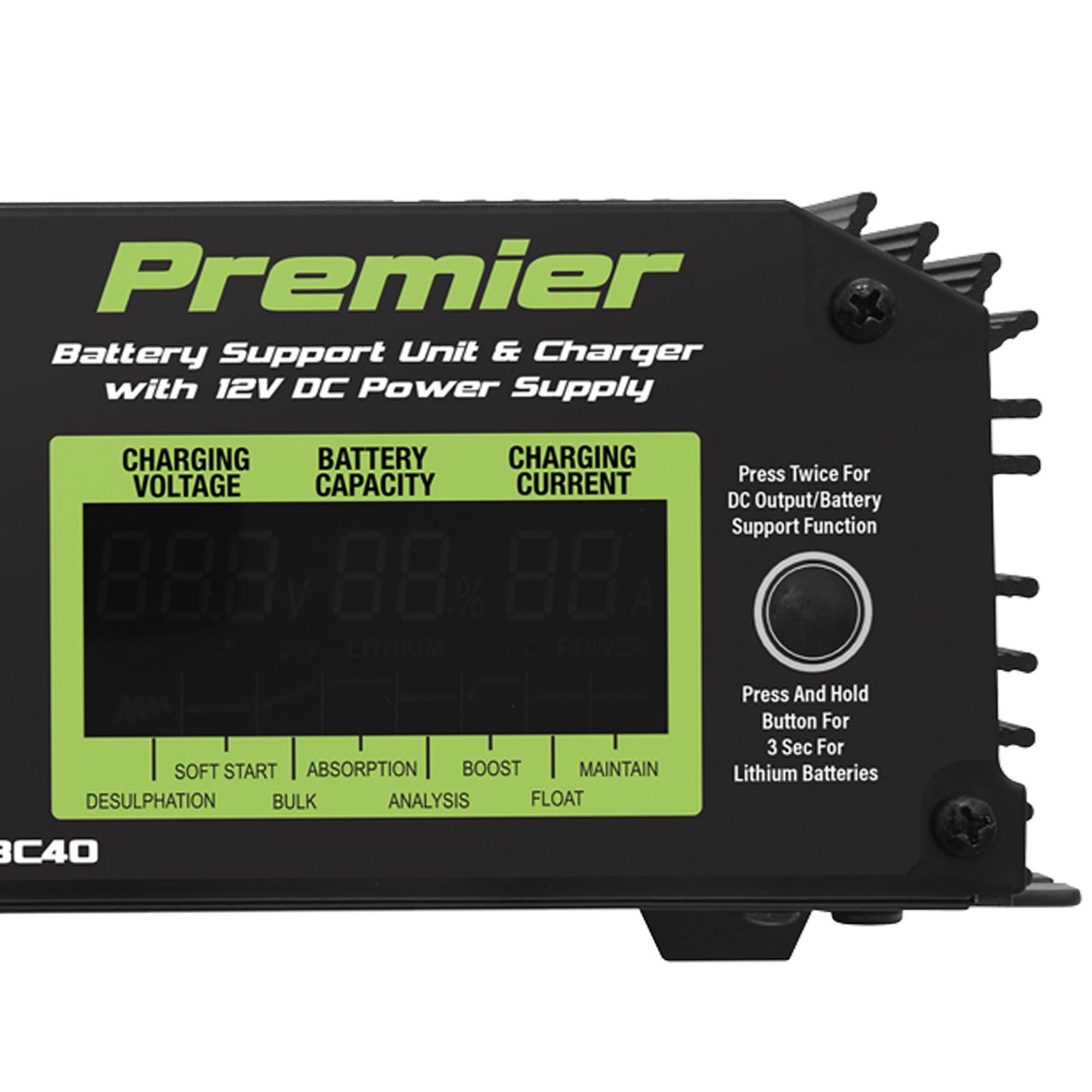 Sealey Battery Support Unit & Charger 40A 5 Year guarantee