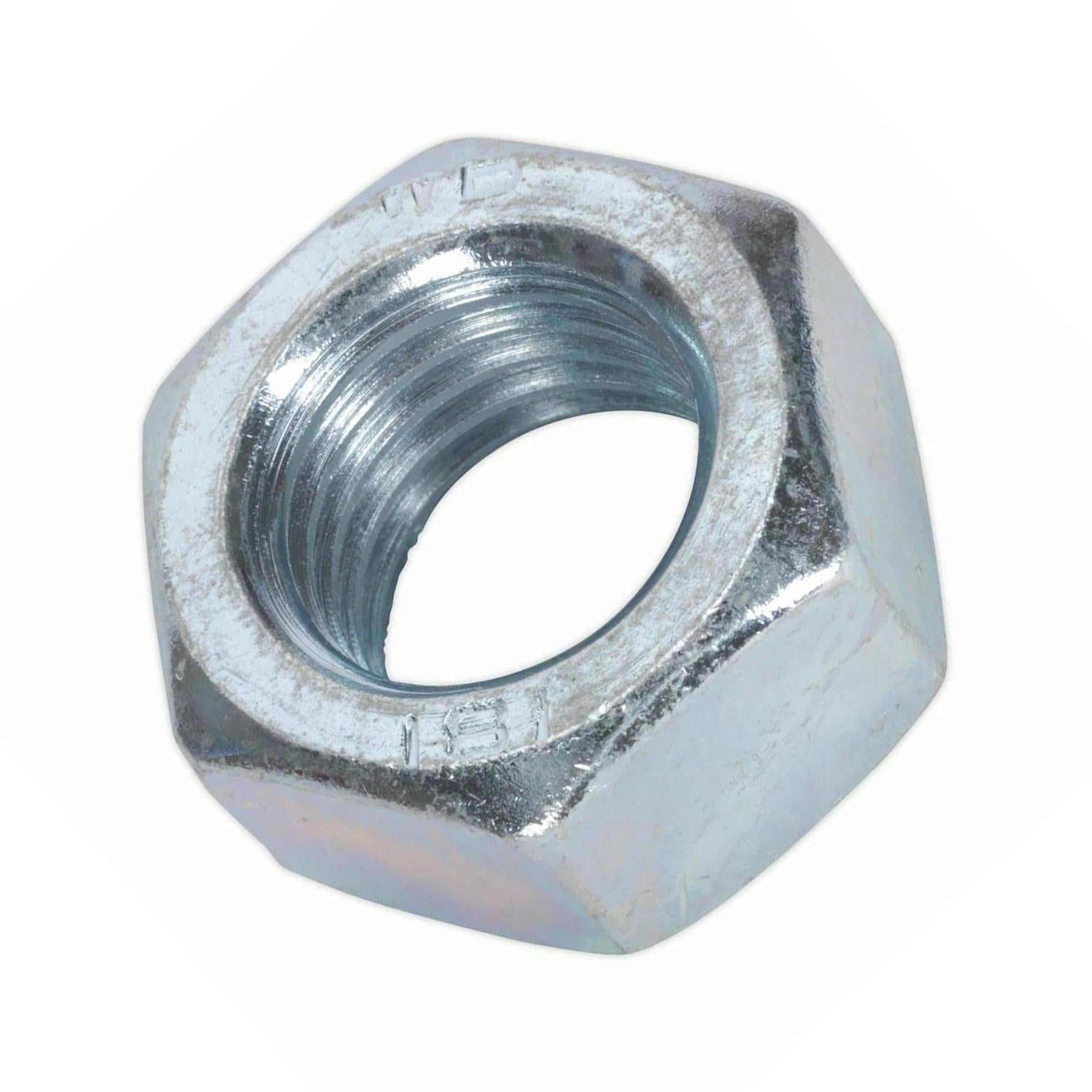 Sealey Steel Nut DIN 934 - M24 Zinc Pack of 5