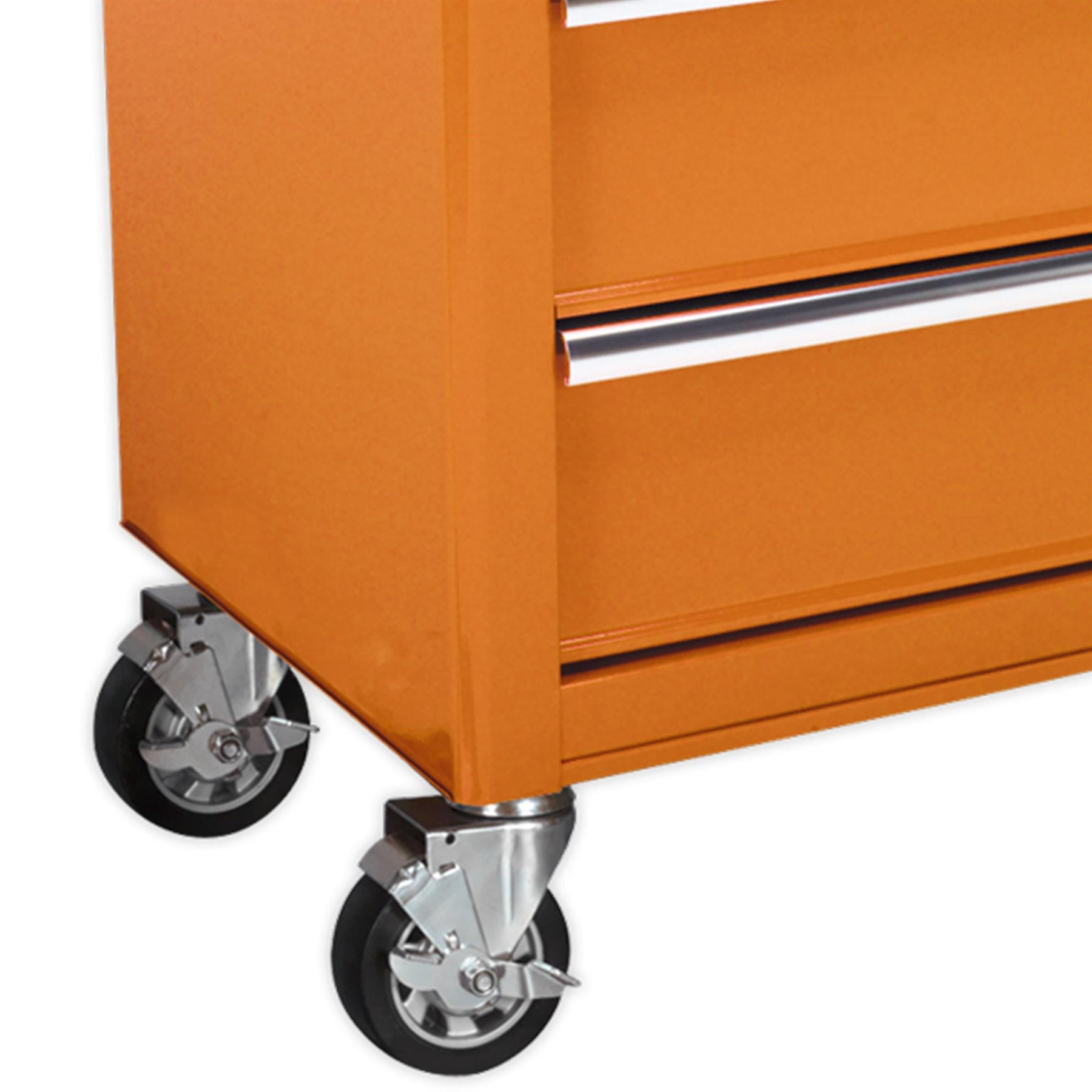 Sealey Rollcab 7 Drawer with Ball Bearing Slides - Orange