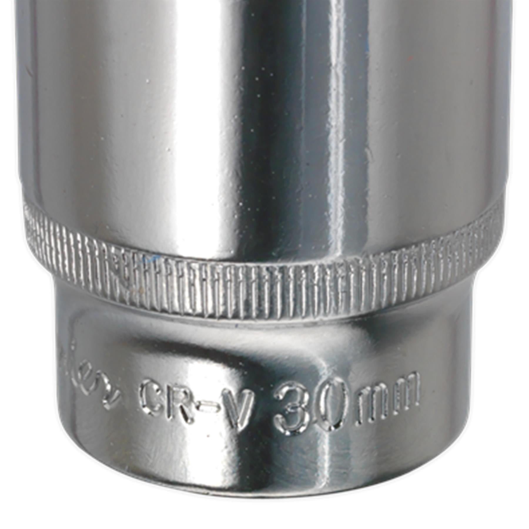 Sealey WallDrive Socket 30mm 1/2"Sq Drive Fully Polished
