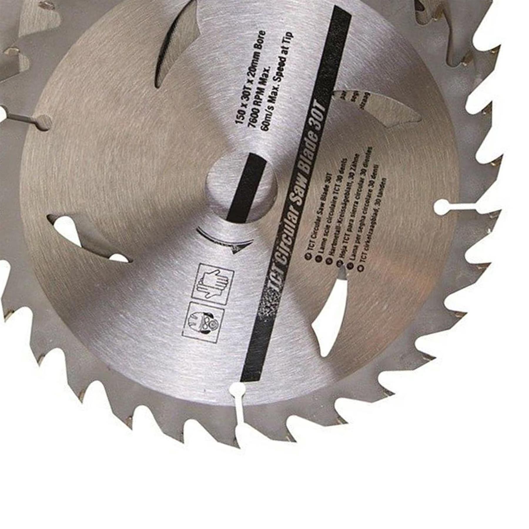 3 Piece TCT Circular Saw Blade Set 150 x 20 - 16, 12.75mm Rings