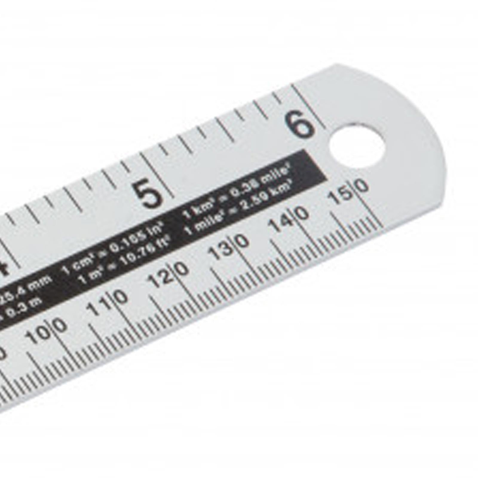 BlueSpot Aluminium Ruler Measure 6" Anodised Aluminium Light & Won't Rust