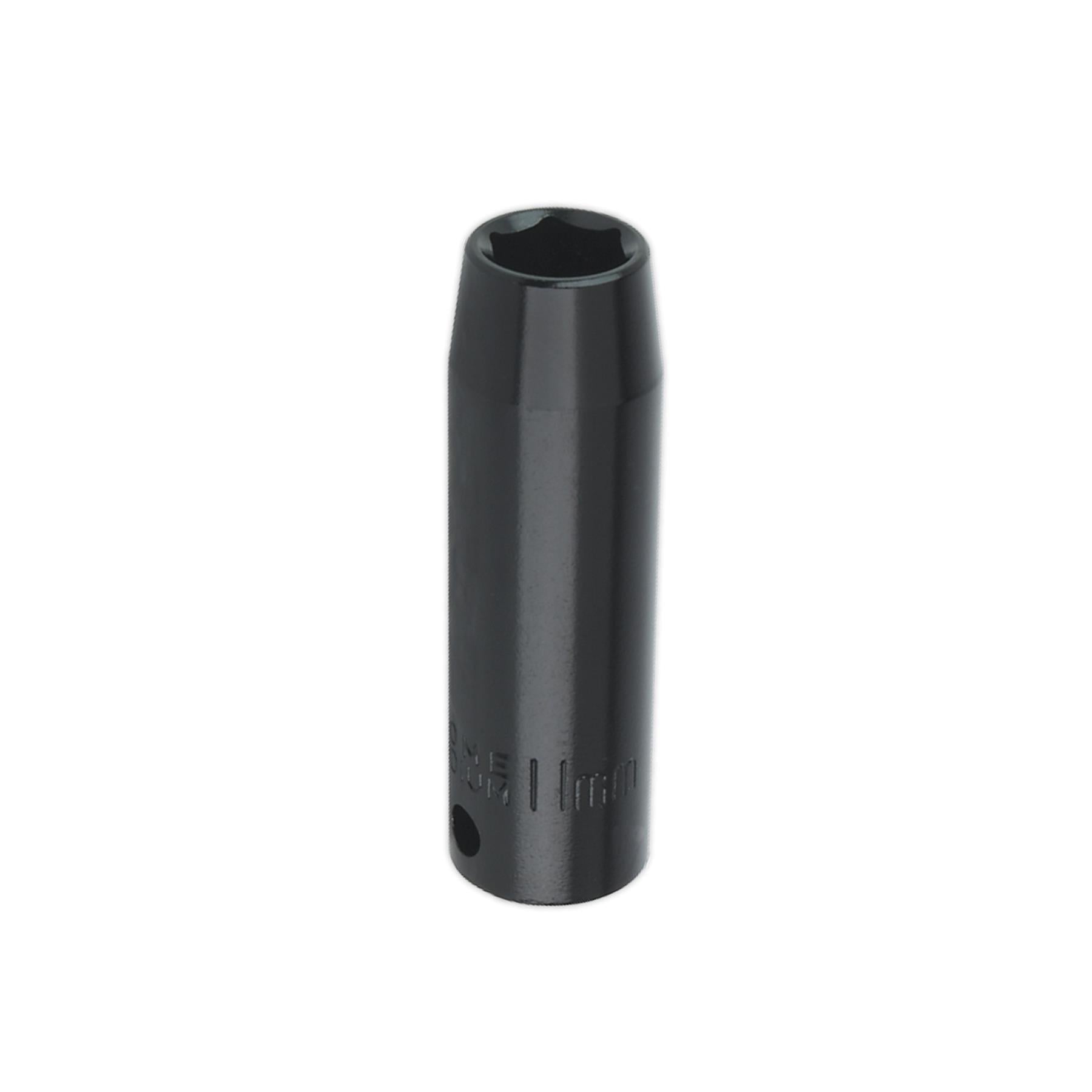 Sealey Impact Socket 11mm Deep 3/8"Sq Drive Chrome Vanadium