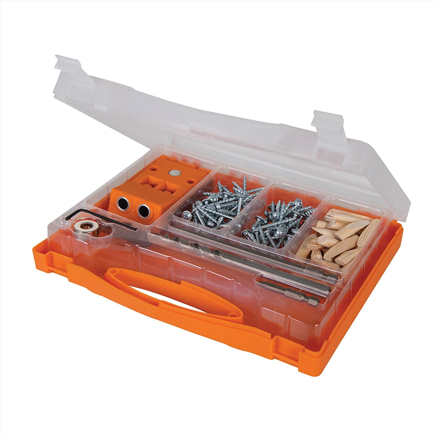 Double Mini Pocket-hole Jig Set 8pc T2PHJS Strong Nylon Body In A Compact Design