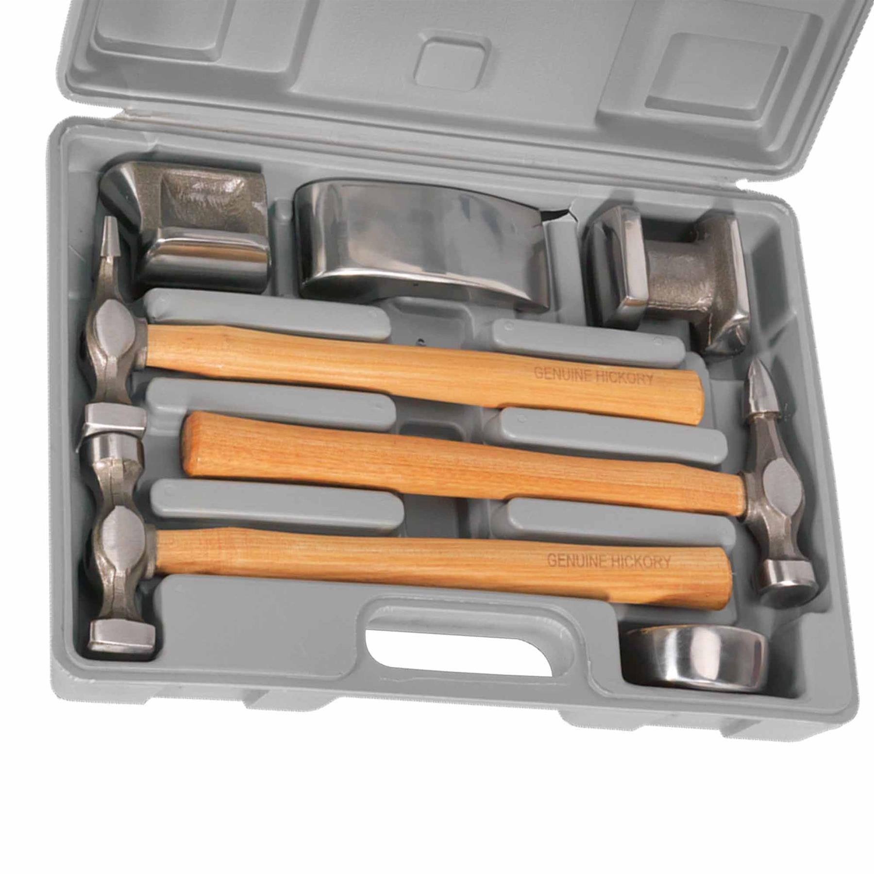 Sealey CB507 Panel Body Beating Set Drop Forged Hickory Shaft Hammer Dolly Pick